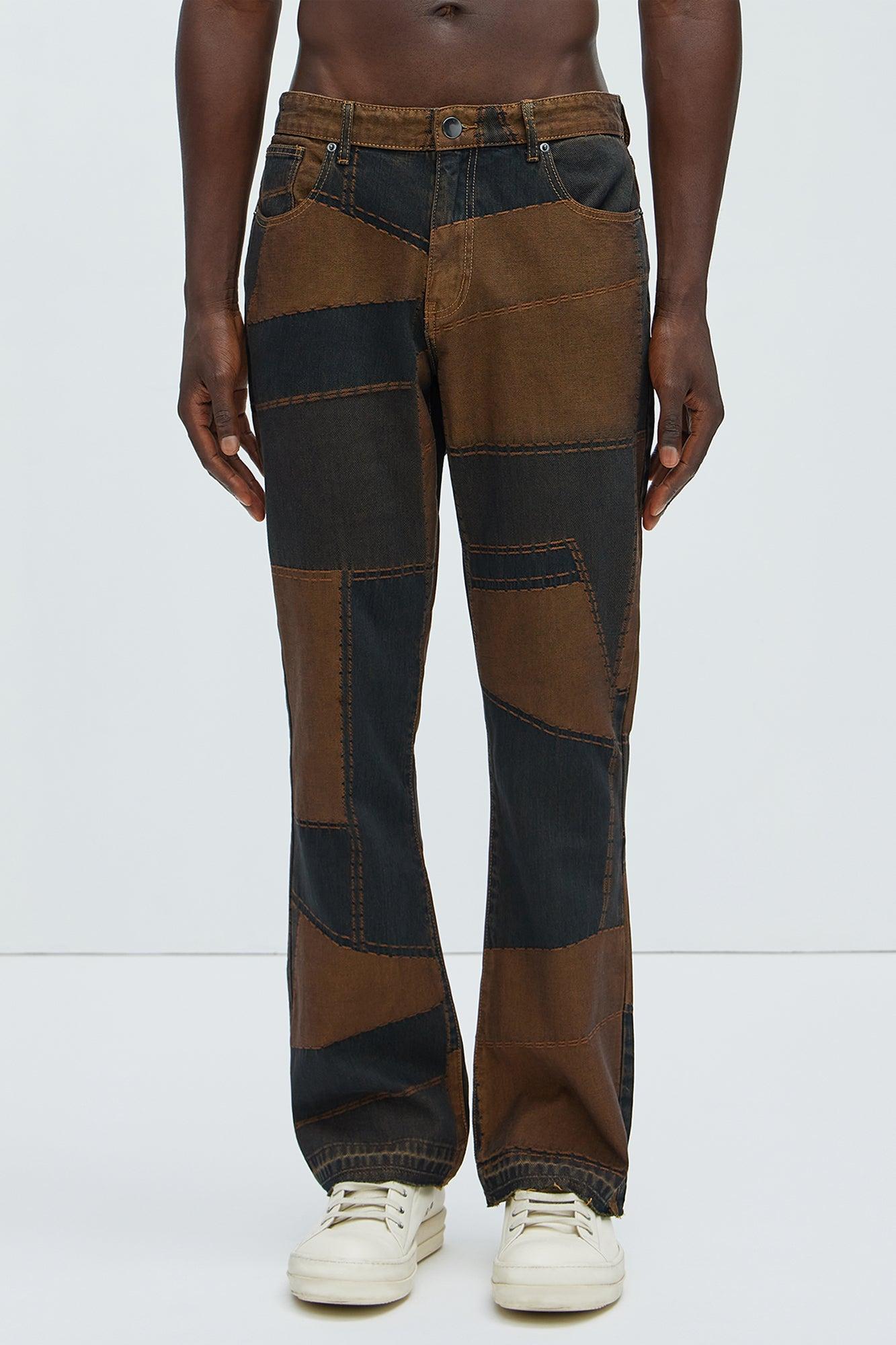 Verdugo Stacked Slim Flare Jeans - Brown/combo Product Image