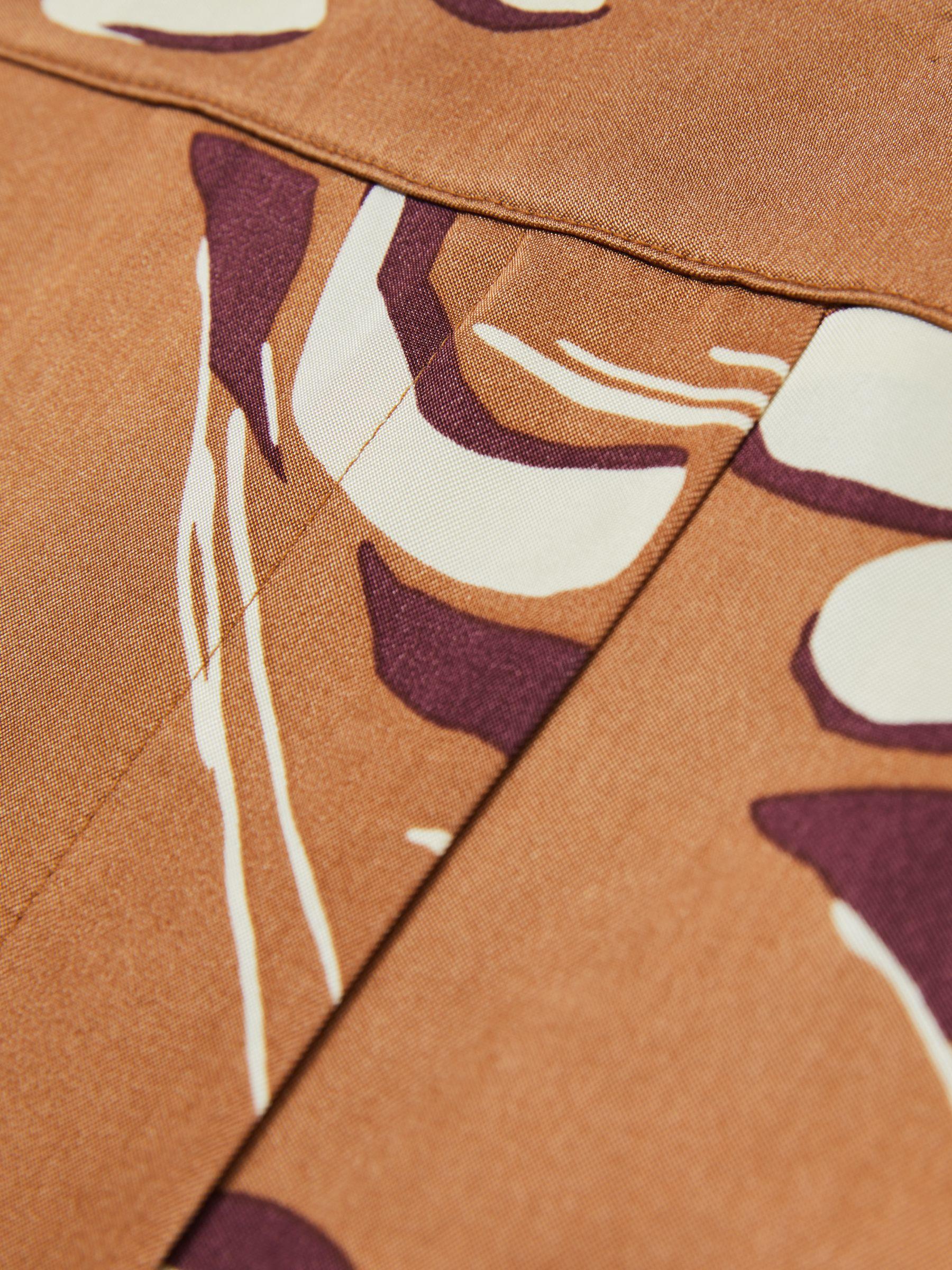 Printed Twill Shorts in Orange Product Image