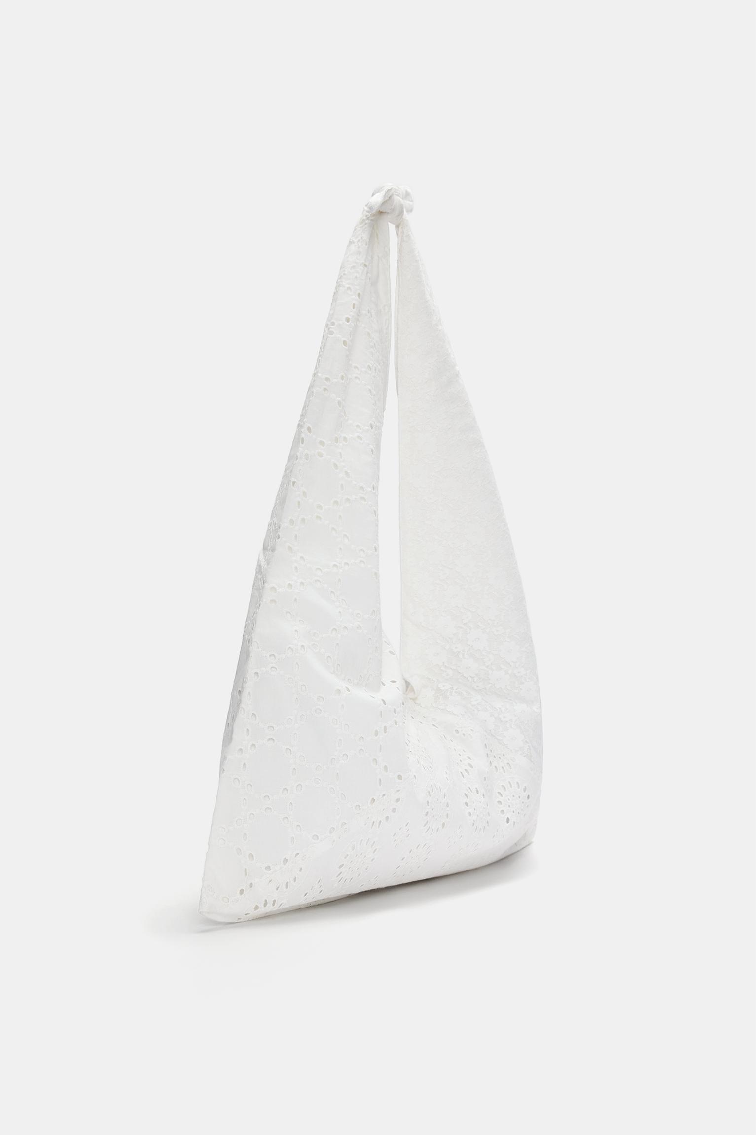 Embroidered shopper bag with knot Product Image