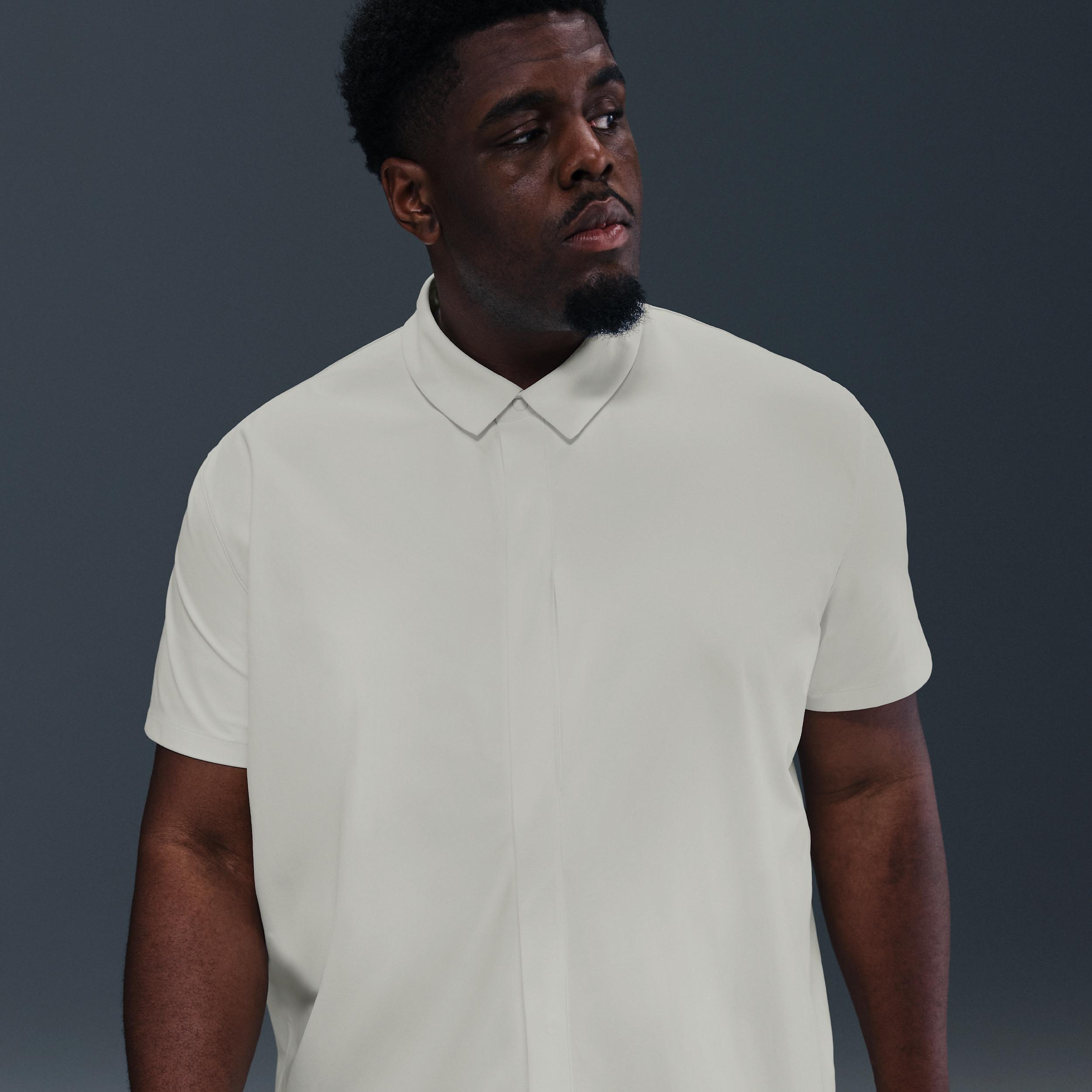 Nike Mens 24.7 PerfectStretch Dri-FIT Short-Sleeve Snap-Down Top | HQ6958-133 Product Image