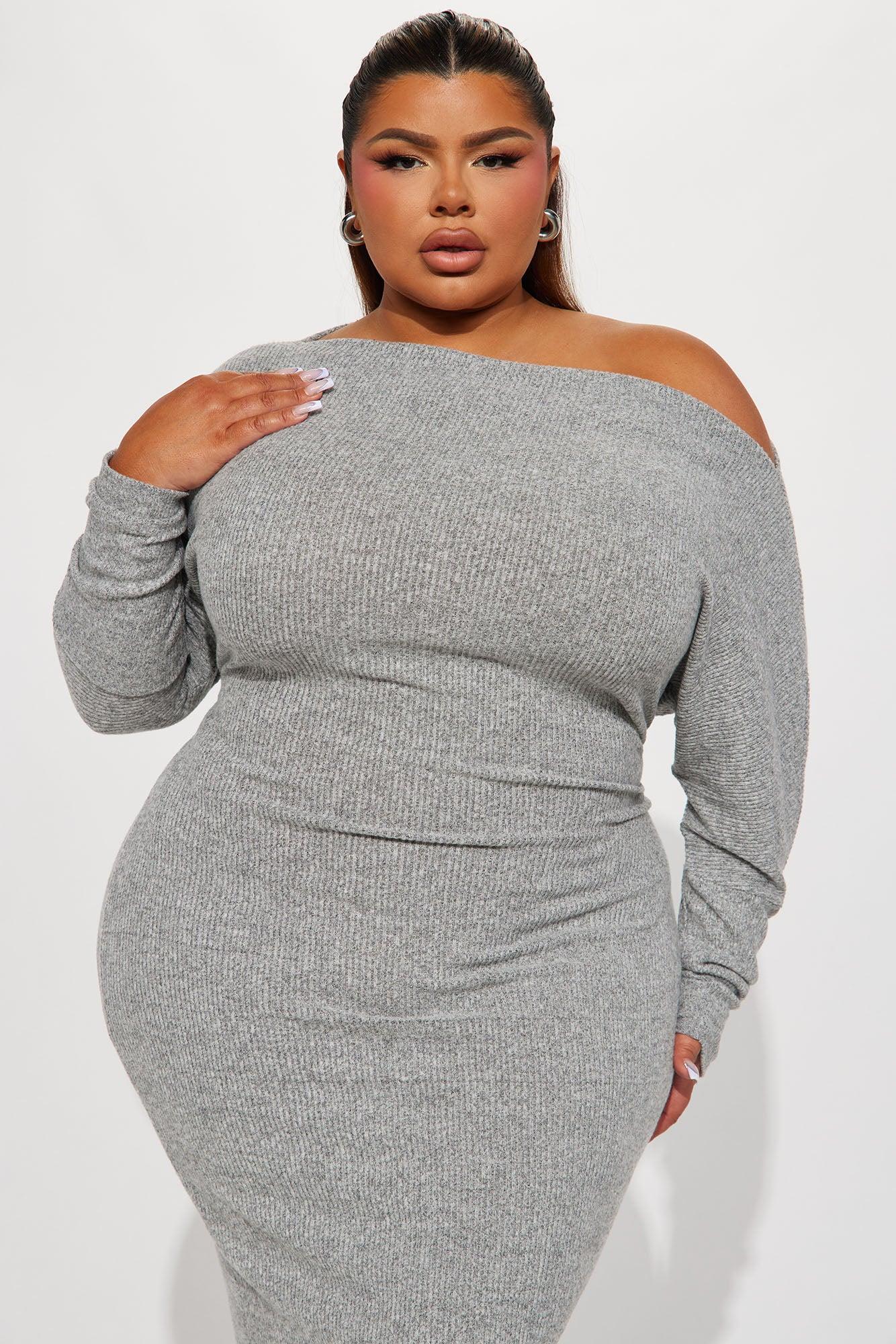 Keeping It Cozy Maxi Dress - Heather Grey Female Product Image