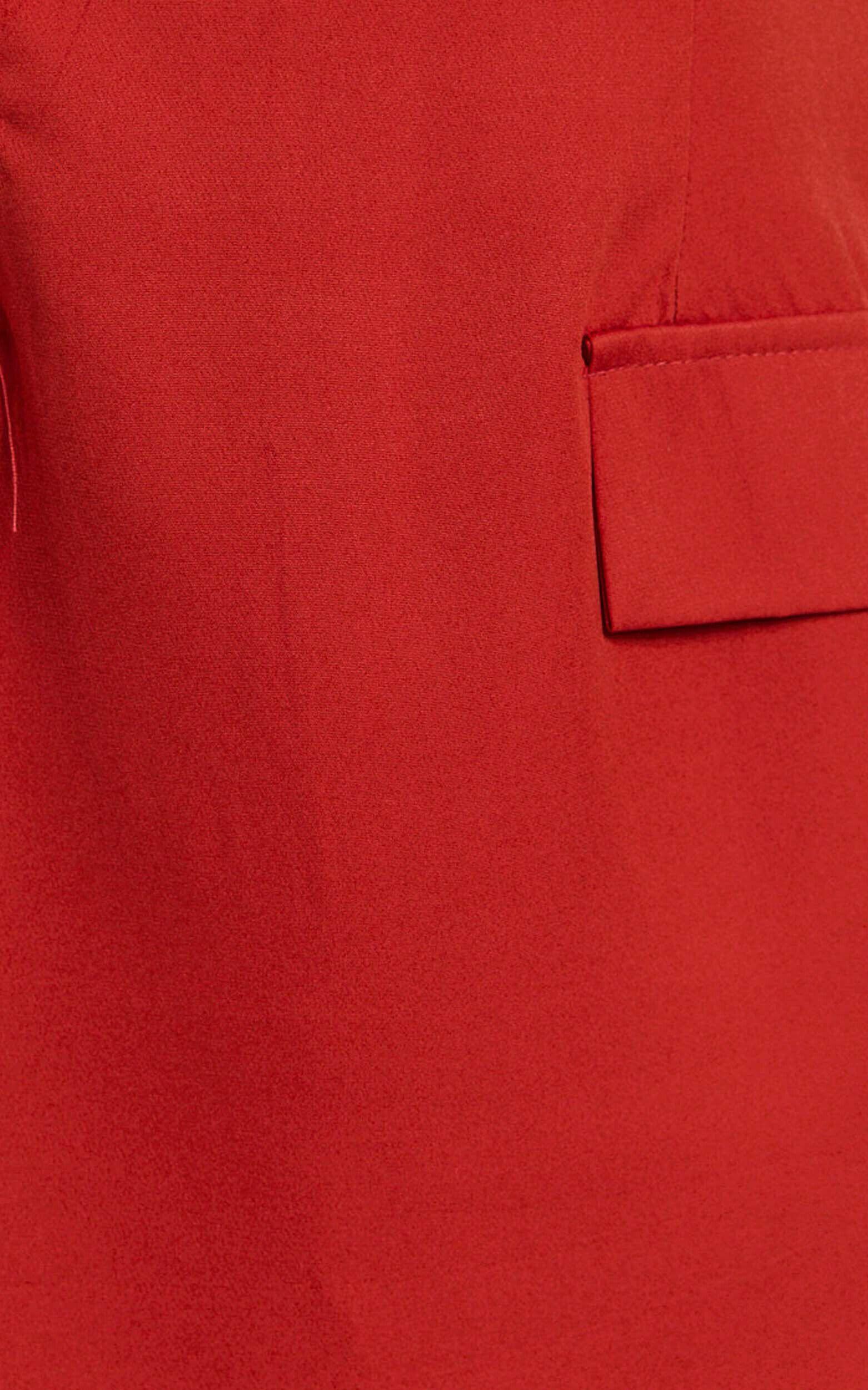 Wyatt Mini Dress -  Short Sleeve Corset A Line Dress in Red Product Image