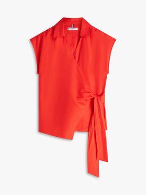 Sleeveless Linen Wrap Top Product Image