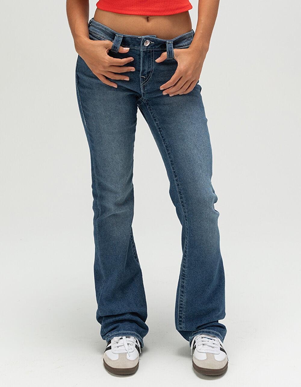 TRUE RELIGION Becca Crystal Wing Womens Bootcut Jeans - MEDIUM WASH Product Image