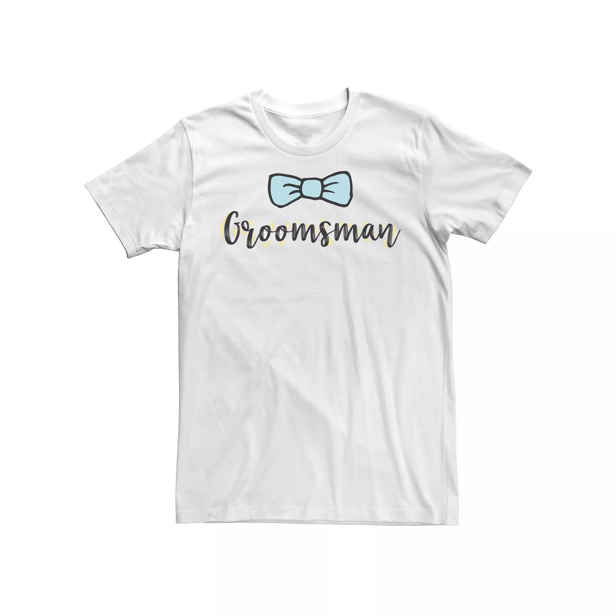Men's Groomsman Bow Tie Tee,  Product Image