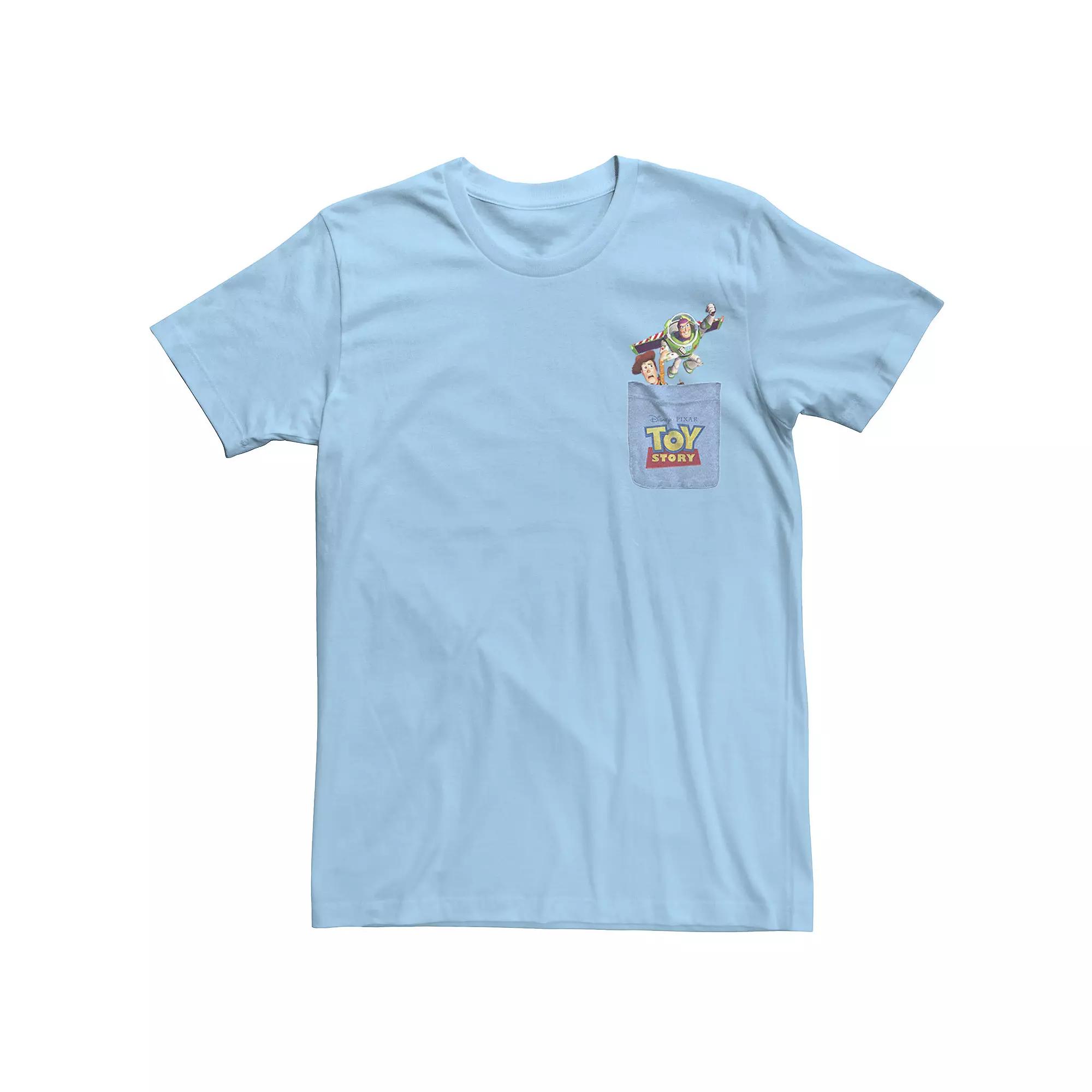 Disney / Pixar's Toy Story Buzz Lightyear and Woody Men's Pocket Tee,  Product Image