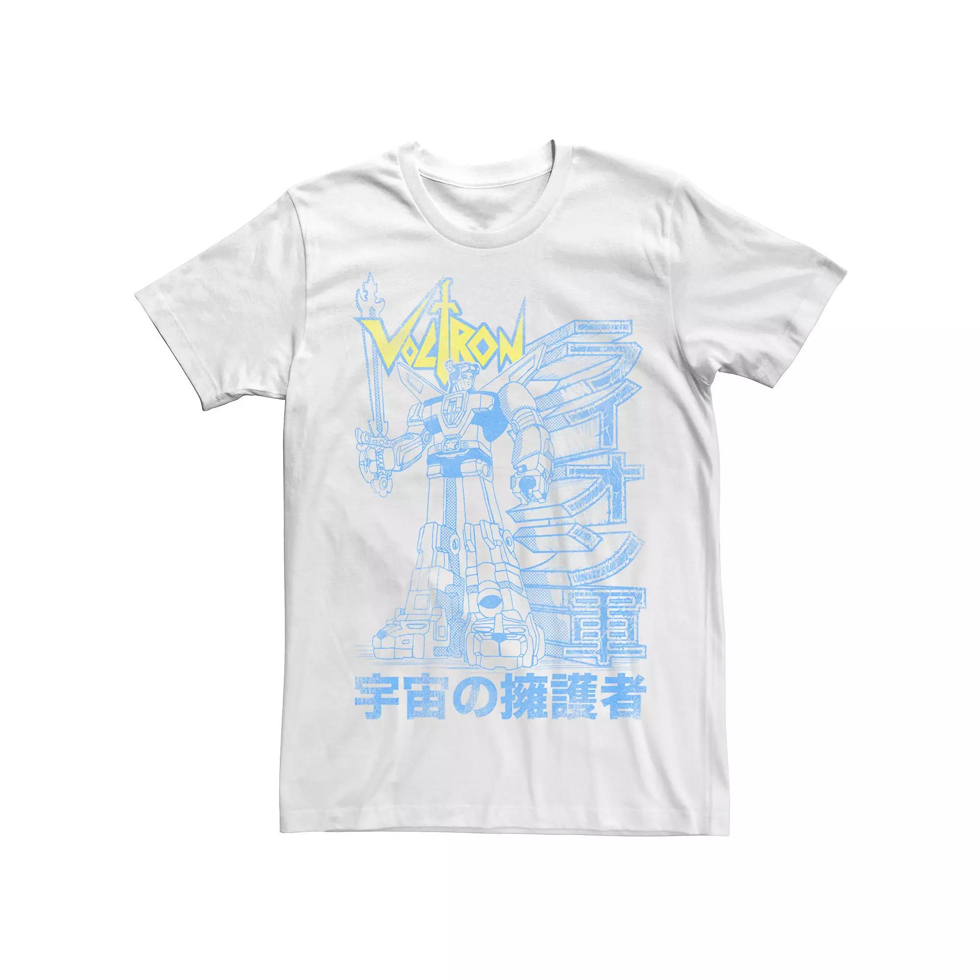 Men's Voltron: Retro Defender Distressed Kanji Outline Tee,  Product Image