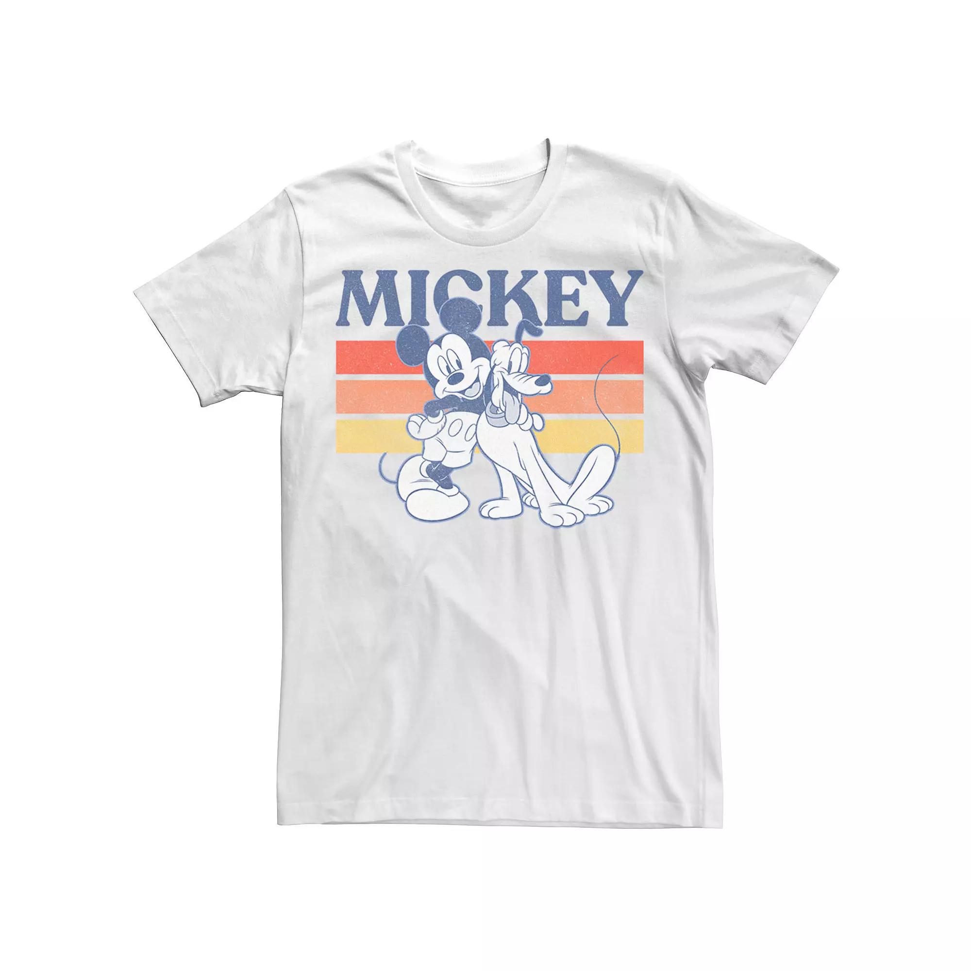Disney's Mickey And Friends Mickey And Pluto Men's Retro Line Tee,  Product Image