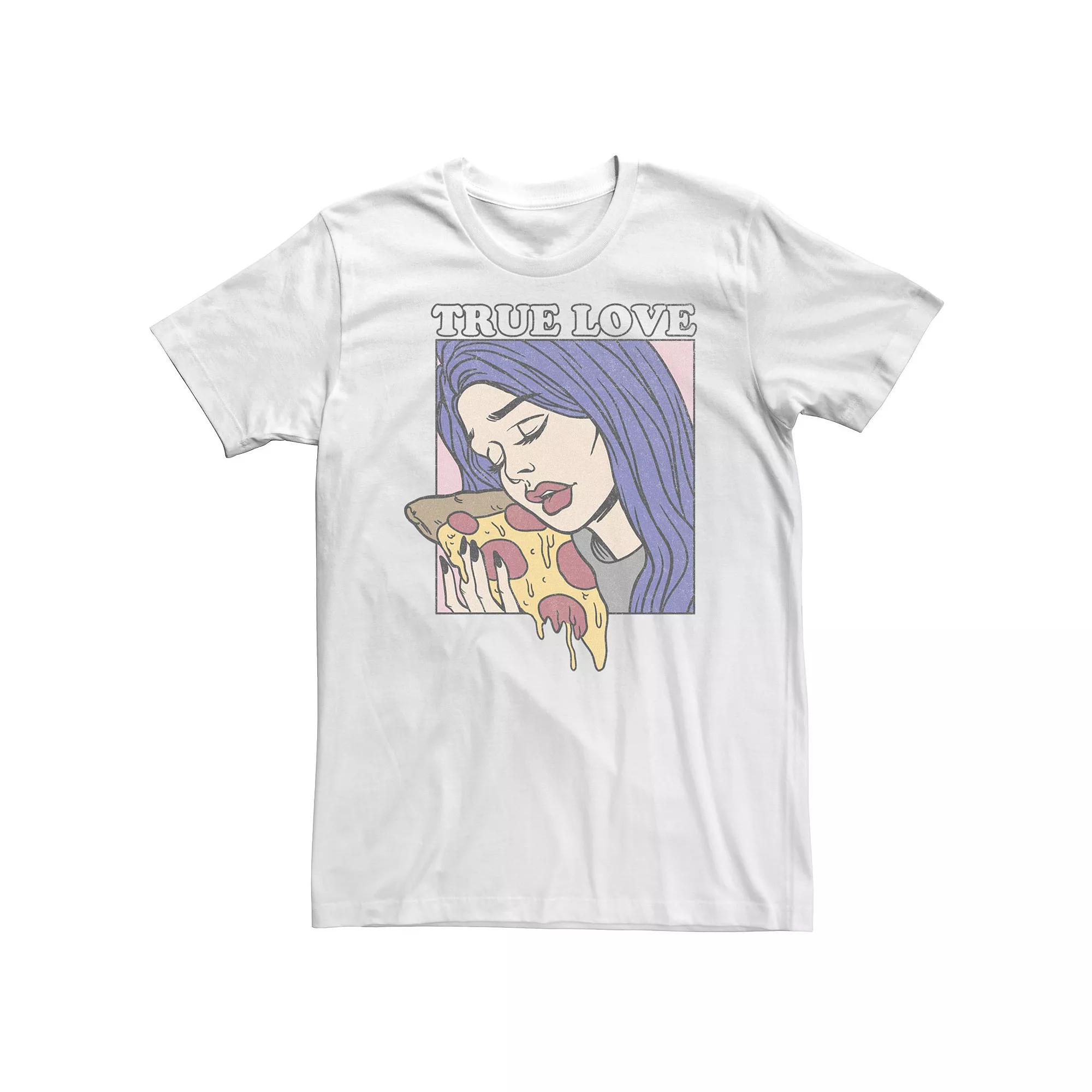 Big & Tall True Love Holding Pizza Portrait Tee, Men's,  Product Image