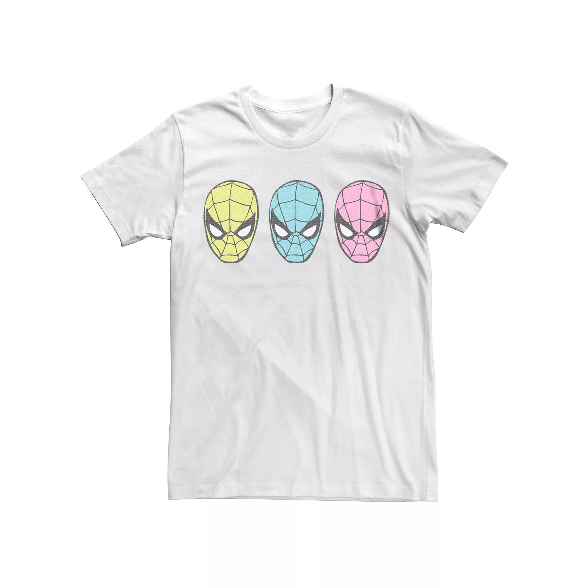 Men's Spiderman Vintage Pop Faces Graphic Tee,  Product Image