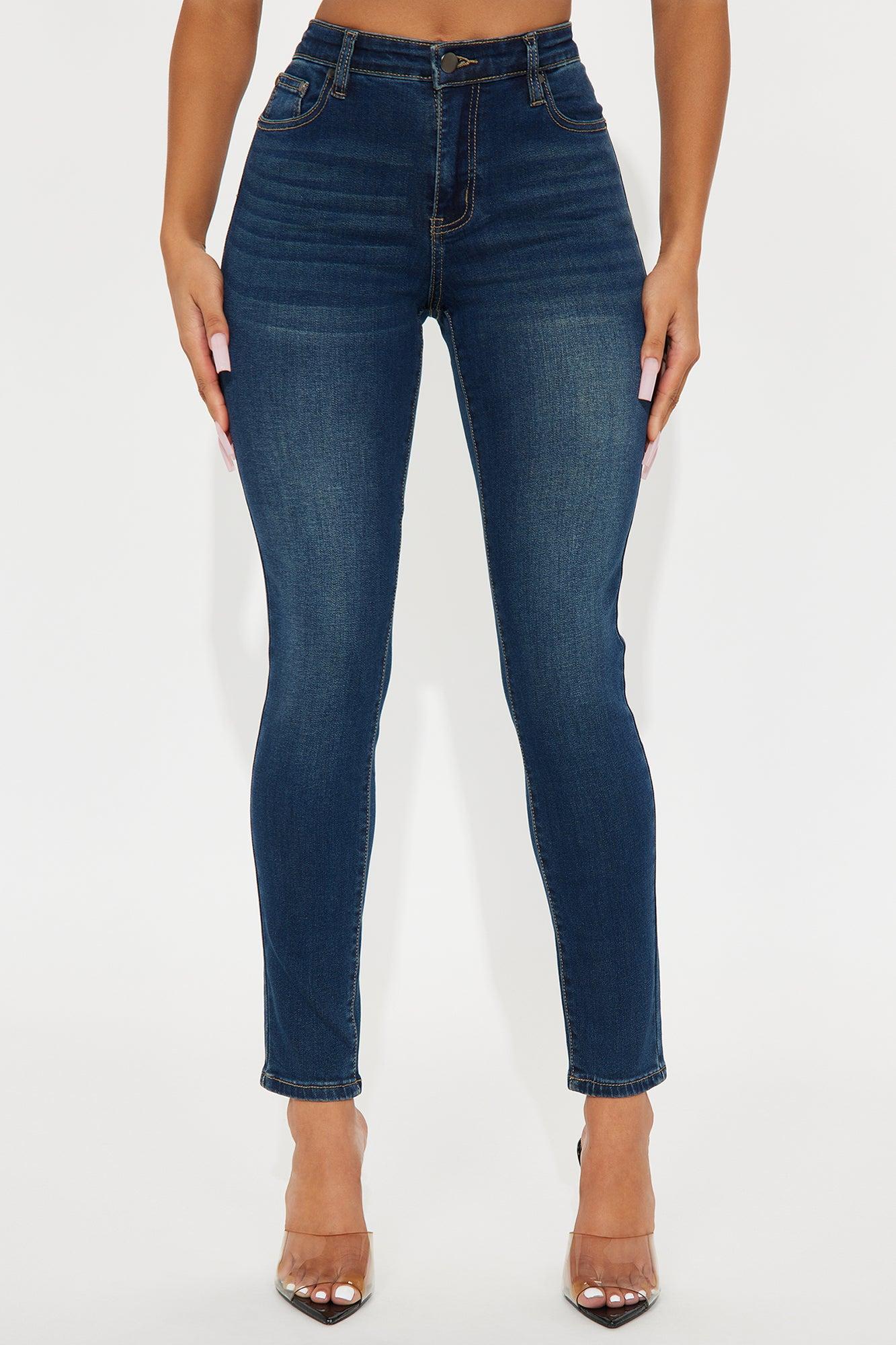 Forever Fitting Mid Rise Skinny Jeans - Dark Wash Female Product Image
