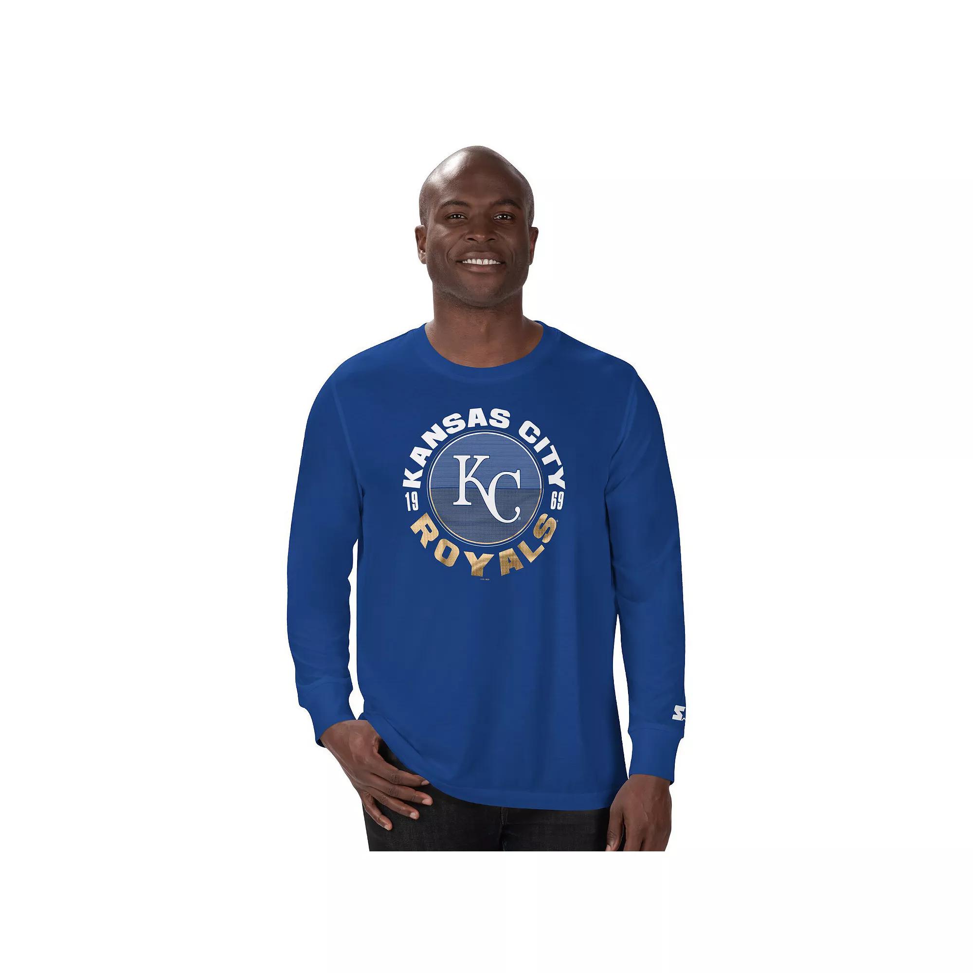 Men's Starter Royal Kansas City Royals Halftime Long Sleeve T-Shirt,  Product Image