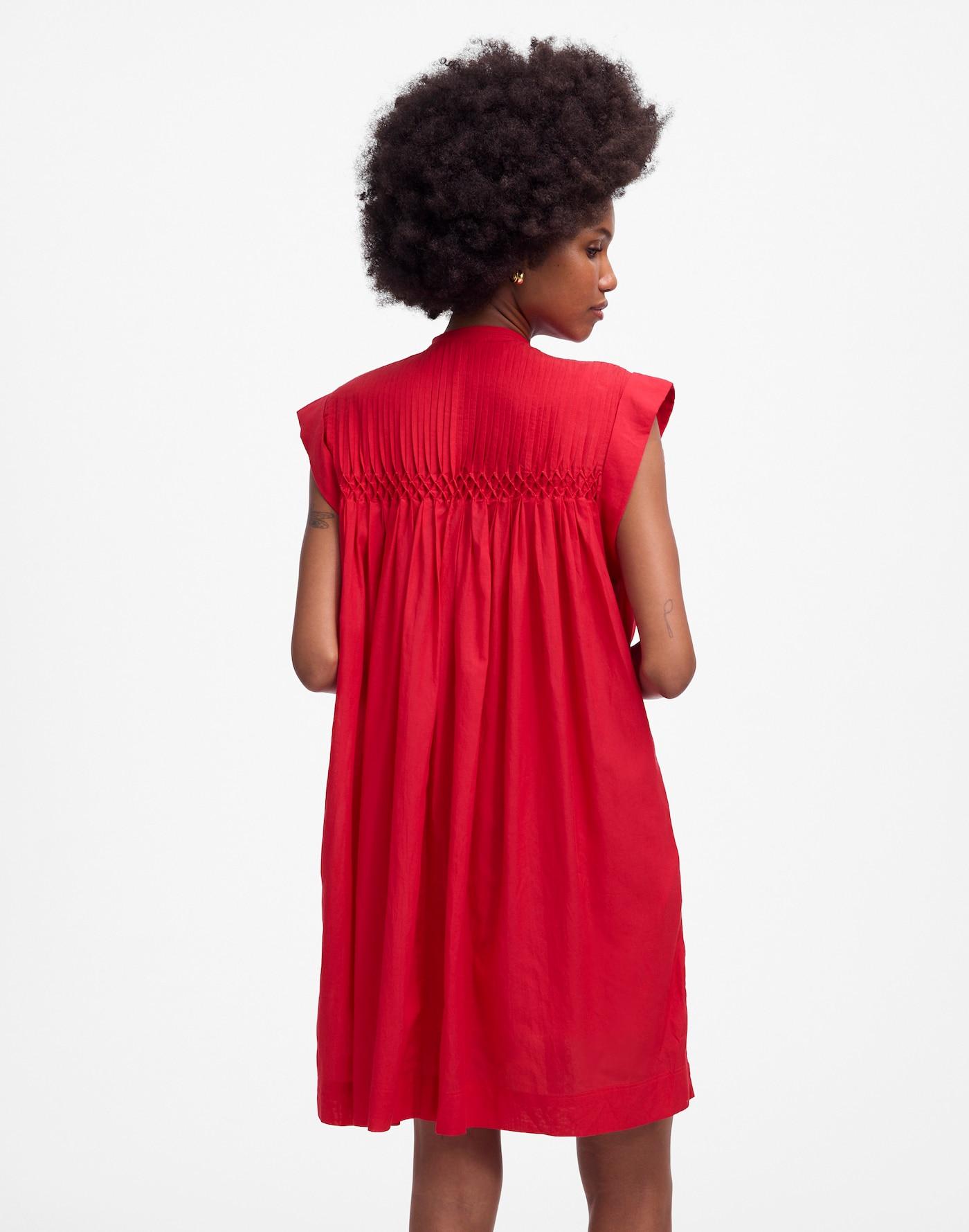 Embroidered Pleated Mini Dress Product Image