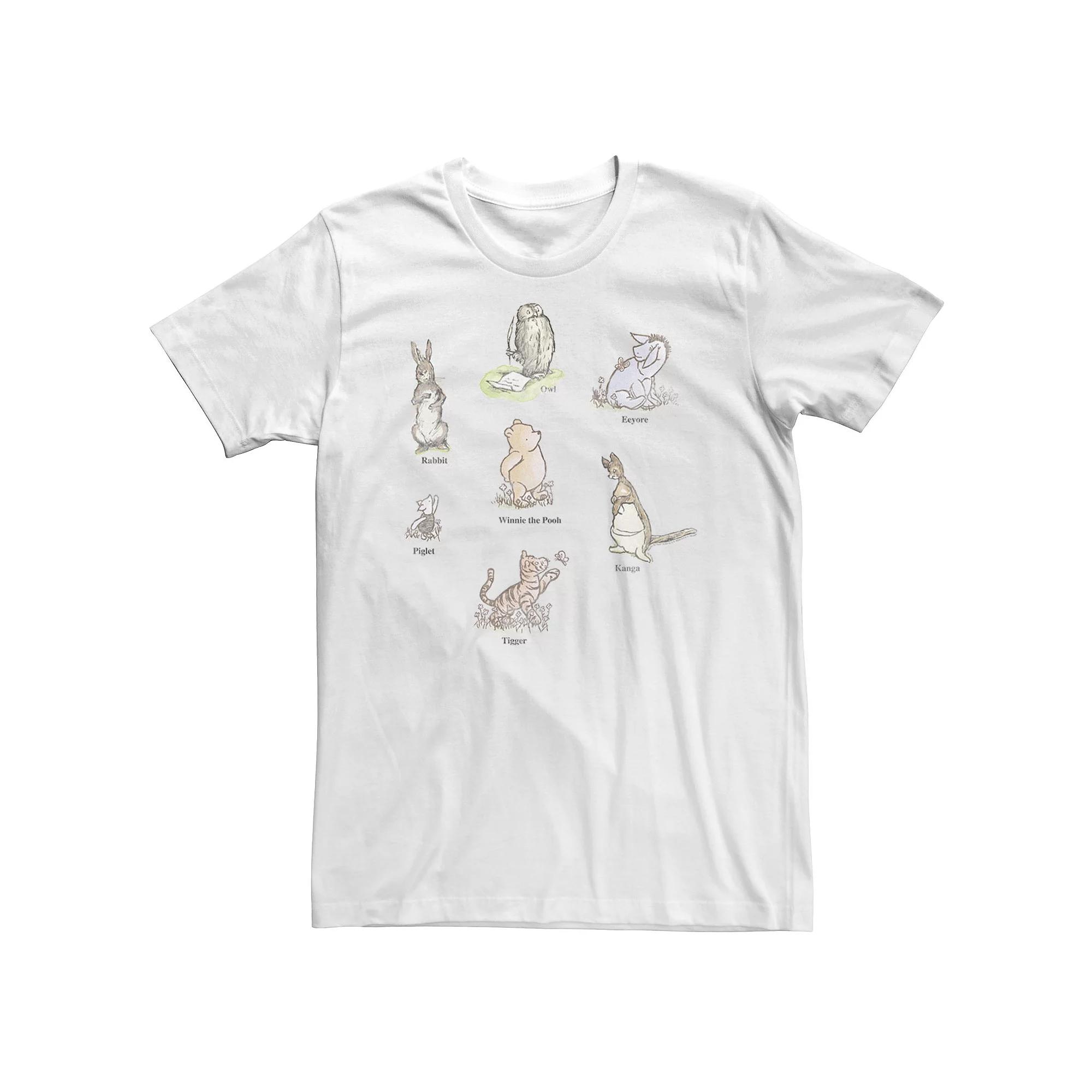 Big & Tall Disney Winnie The Pooh Classic Group Shot Tee, Men's,  Product Image