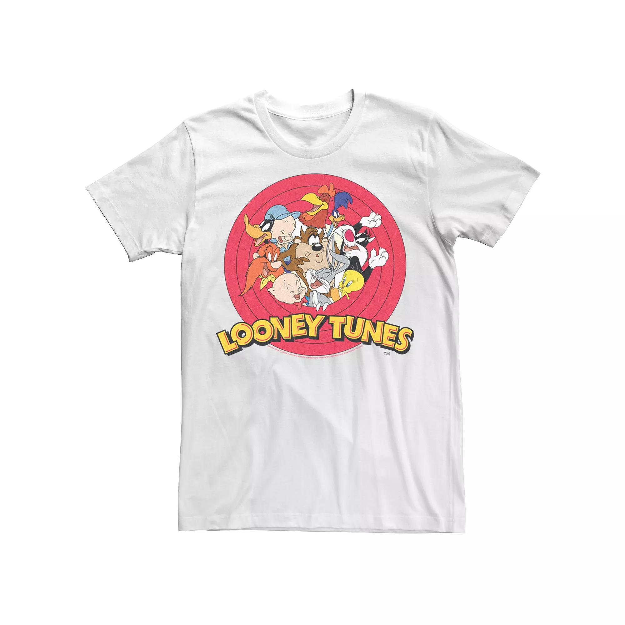 Men's Looney Tunes Classic Circle Lineup Tee, Size: 3XL, White Product Image