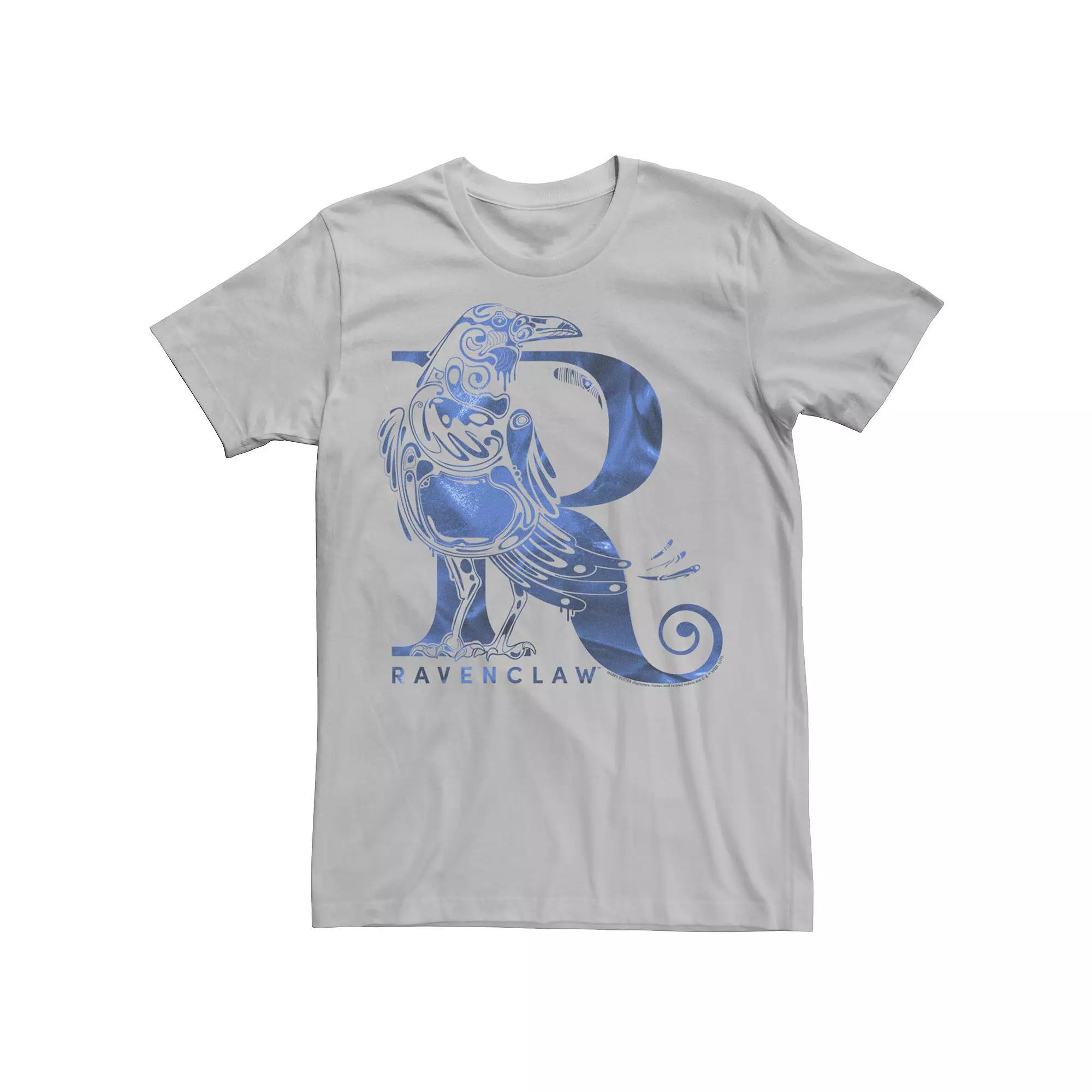 Men's Deathly Hallows 2 Ravenclaw Blue Swirl Logo Tee,  Product Image