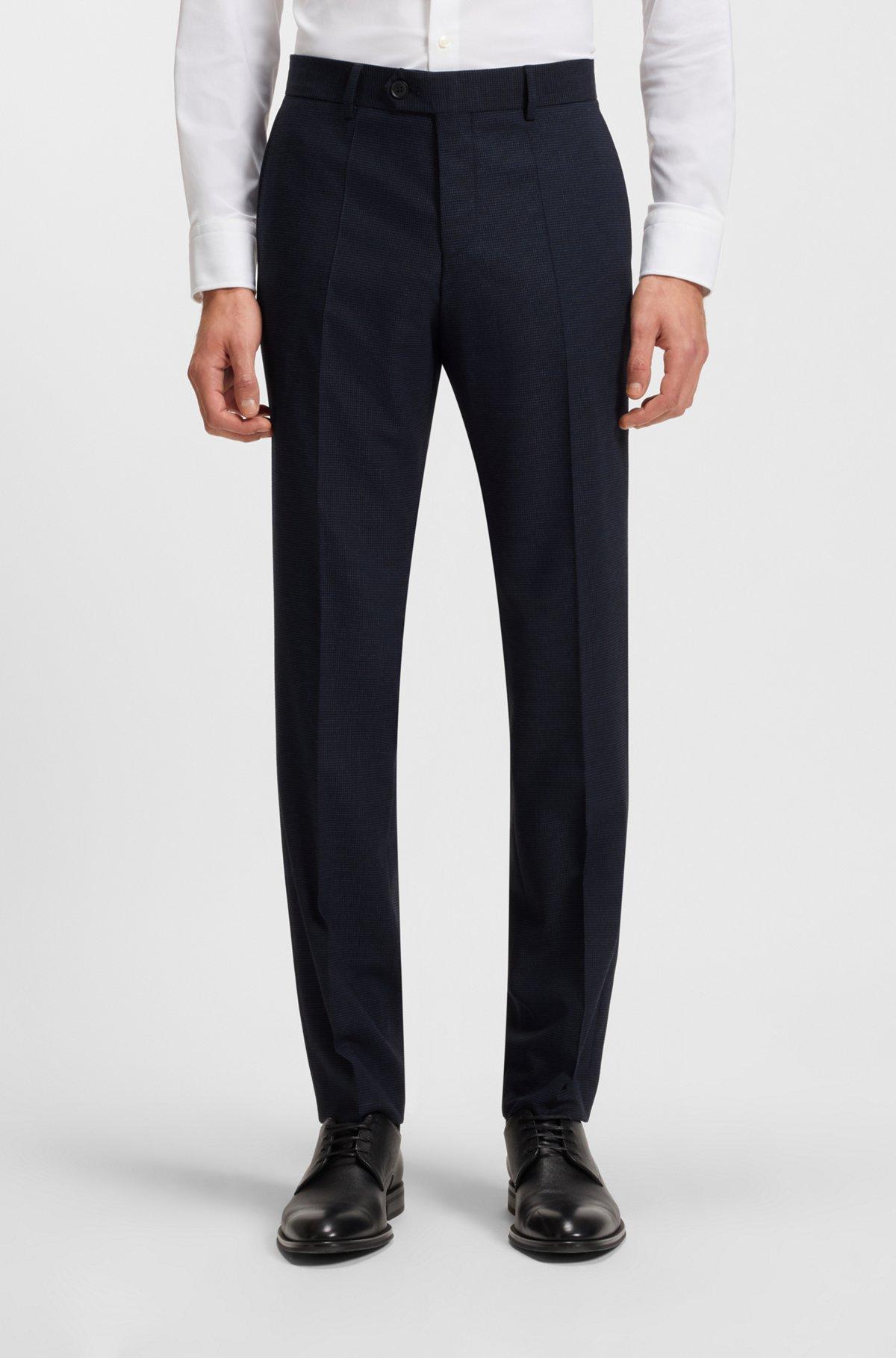 Extra-slim-fit suit in a micro-pattern wool blend Product Image
