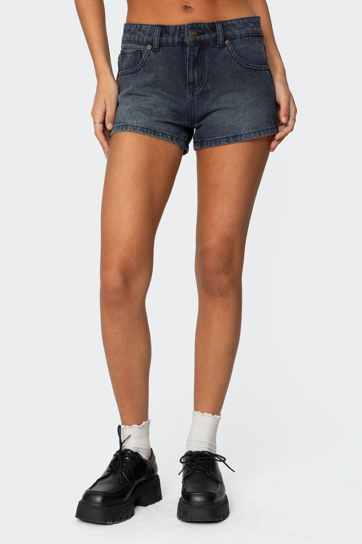 Siobhan Mid Rise Denim Shorts Product Image