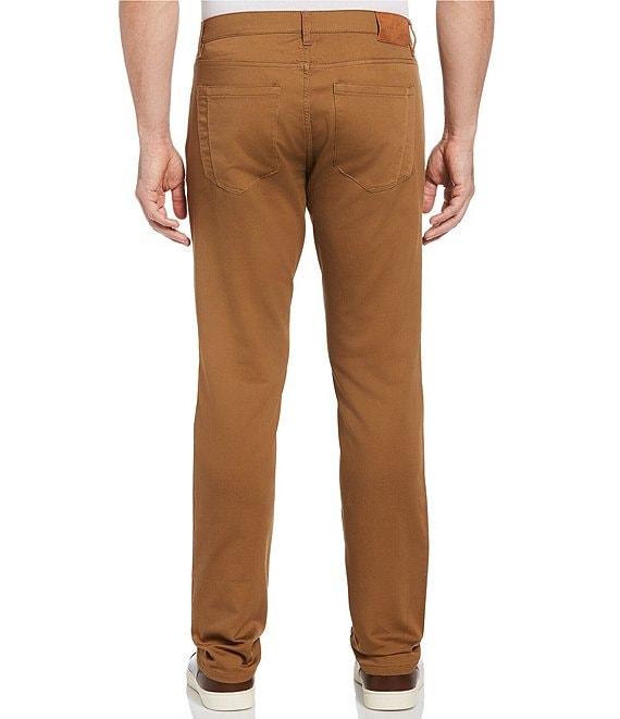 Perry Ellis Slim Fit Flat Front 5-Pocket Stretch Pants Product Image