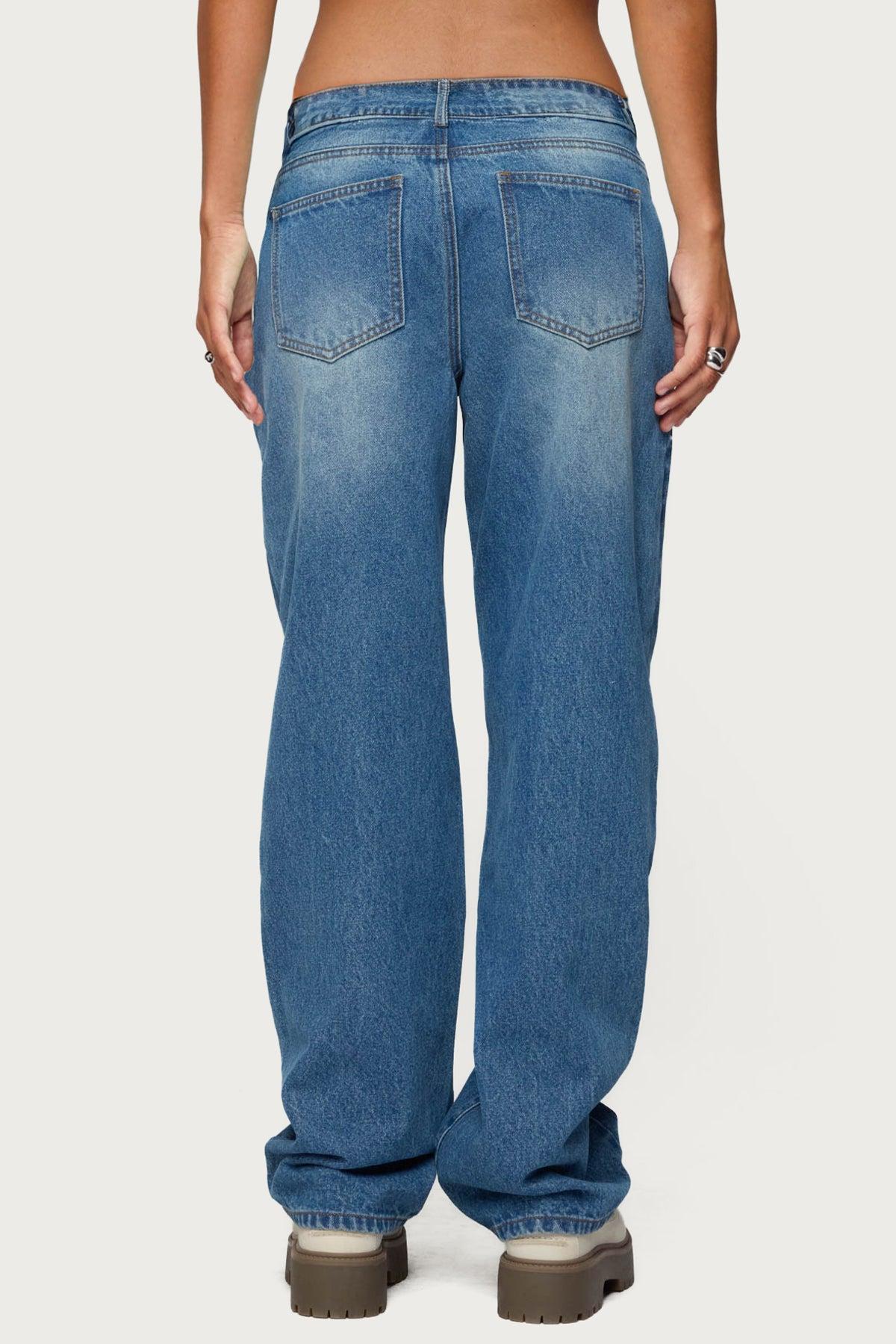 Rorie Mid Rise Straight Leg Jeans Product Image