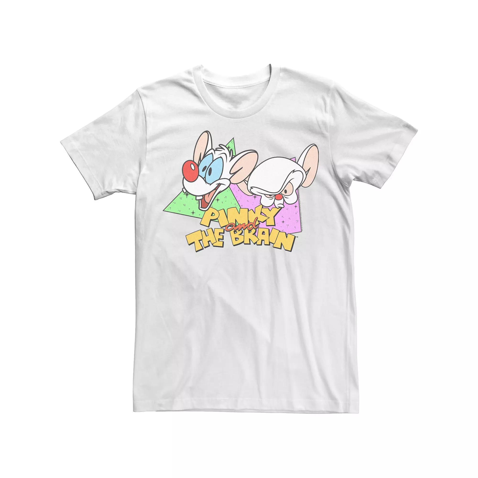 Men's Pinky And The Brain Retro Portrait Logo Tee,  Product Image