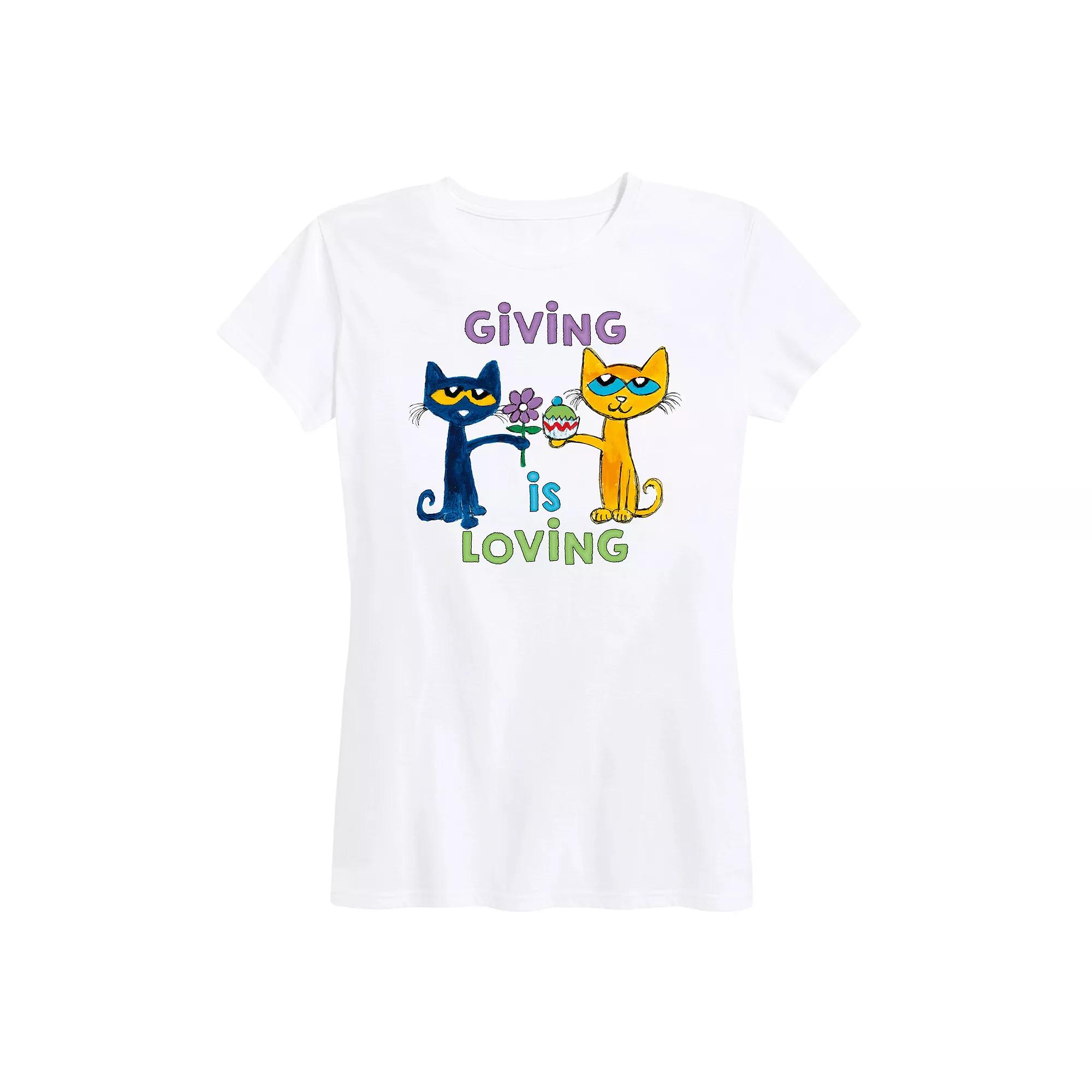 Women's Pete The Cat Giving Is Loving Graphic Tee,  Product Image