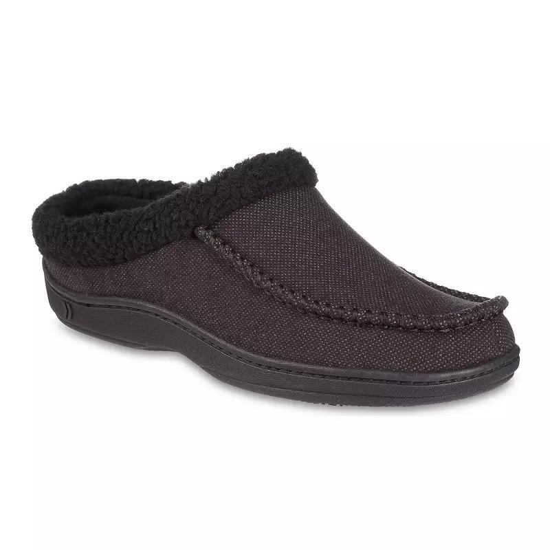Men's isotoner Lewis Recycled Fleece Lining Memory Foam Clog Slippers,  Product Image
