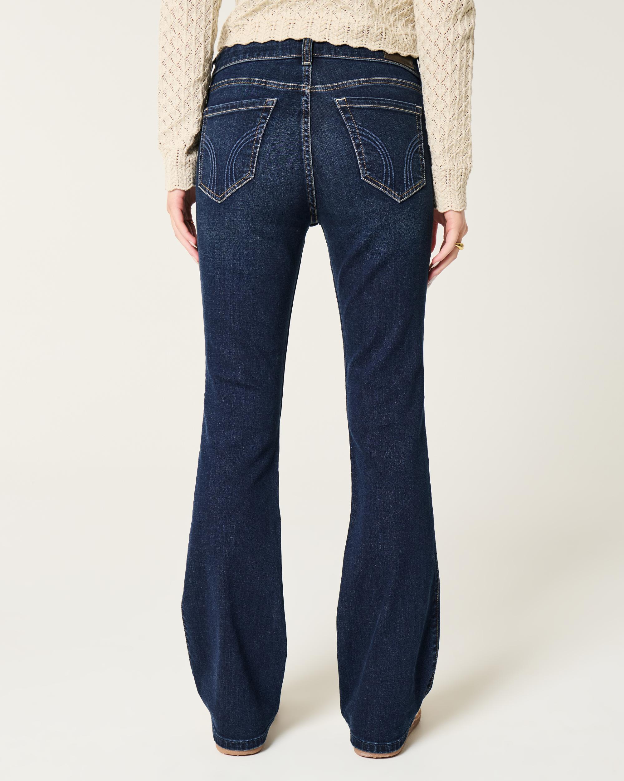 Mid-Rise Dark Wash Boot Jeans Product Image