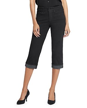 Nydj Petite Marilyn Cuffed Cropped Straight Jeans Optic White Product Image