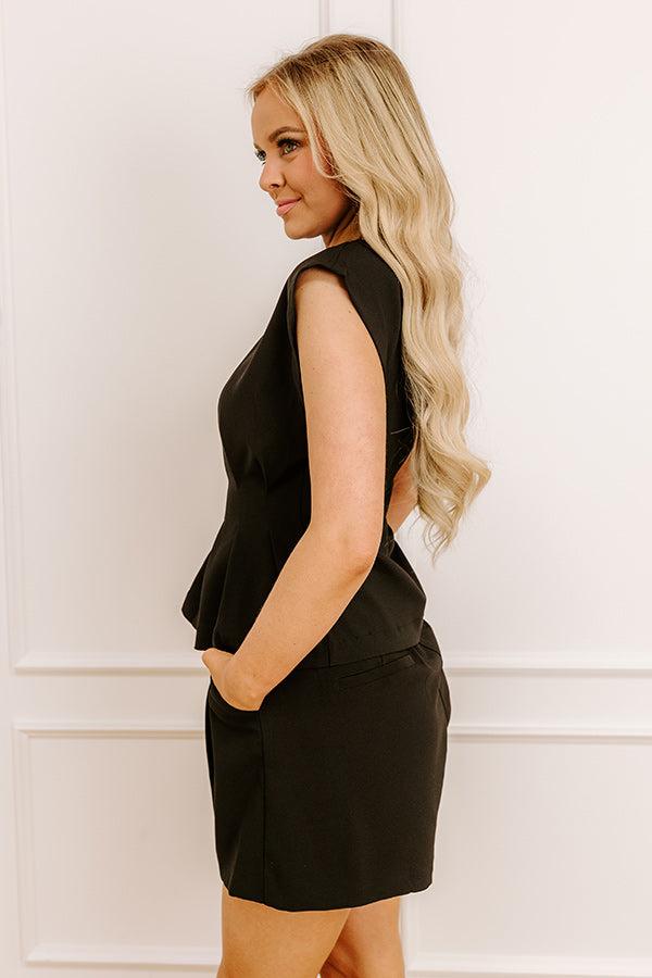 First Class Moment Pleated Top in Black Product Image