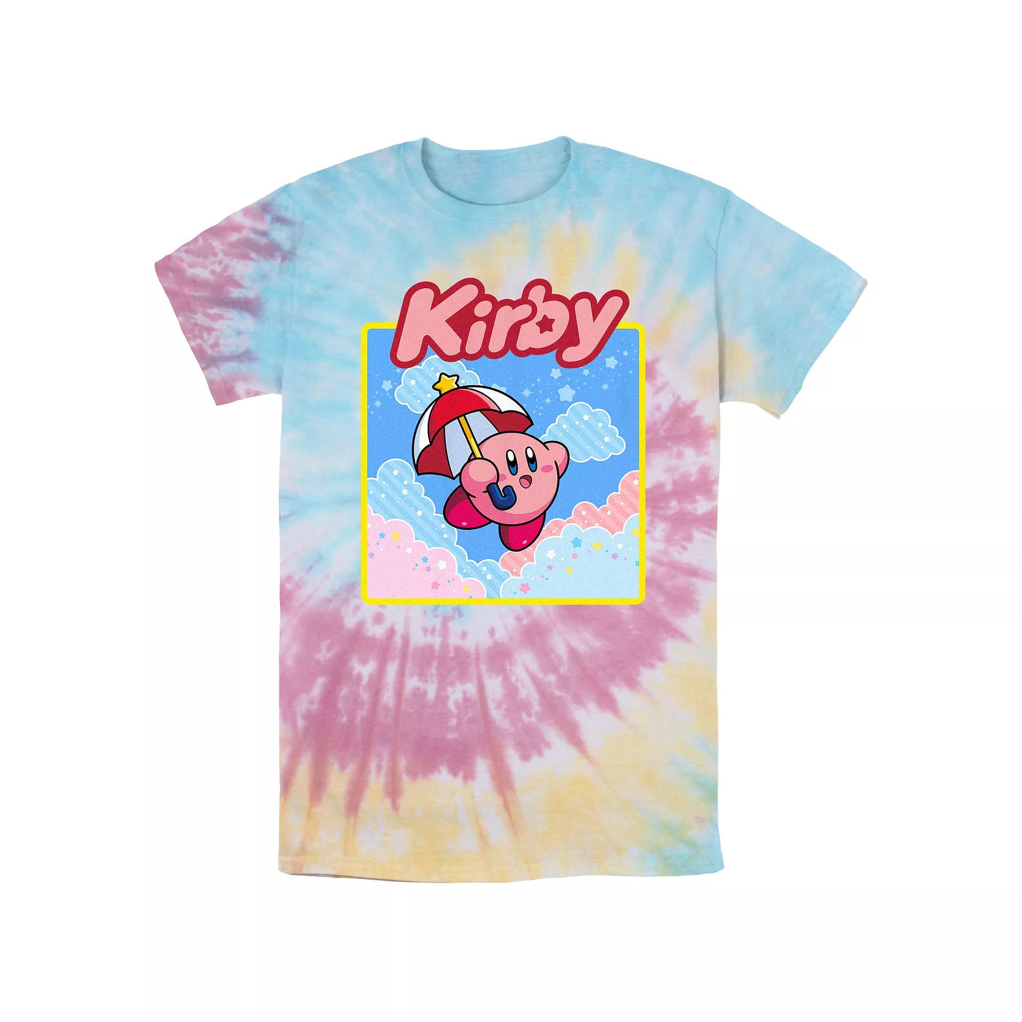 Men's Nintendo Kirby Flying With Umbrella Bombard Wash Graphic Tee,  Product Image