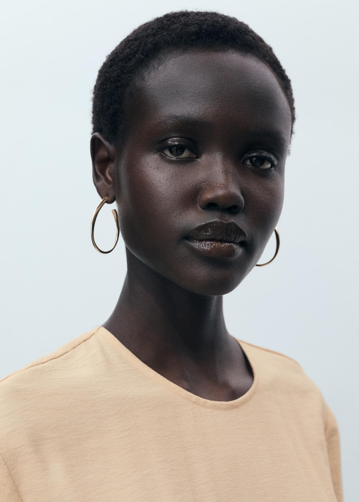 Straight-fit short-sleeved jumpsuit with belt - Women | MANGO USA Product Image