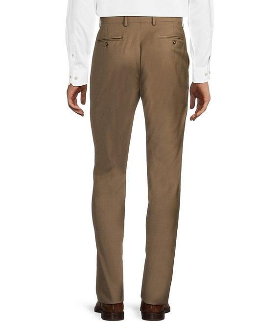 Hickey Freeman Modern Fit Flat-Front Solid Dress Pants Product Image
