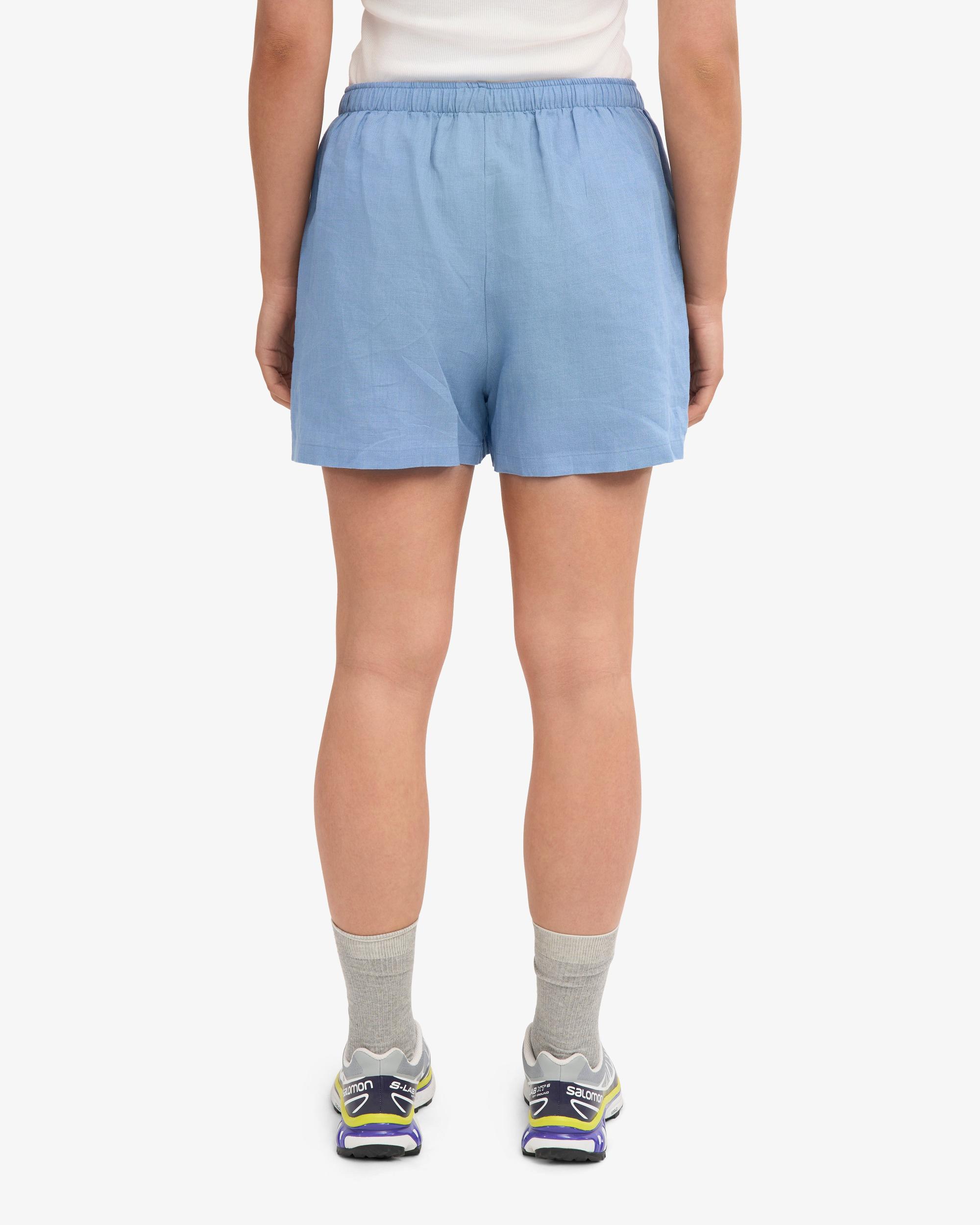 Linen Shorts - Seaside Blue Product Image