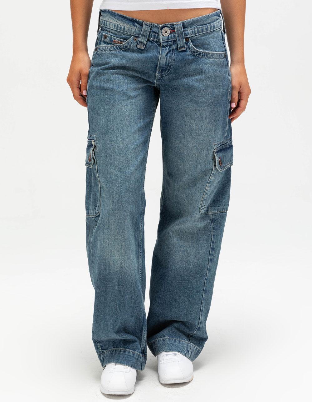 BDG Urban Outfitters Kayla Womens Mid Rise Cargo Jeans - VINTAGE MED Product Image