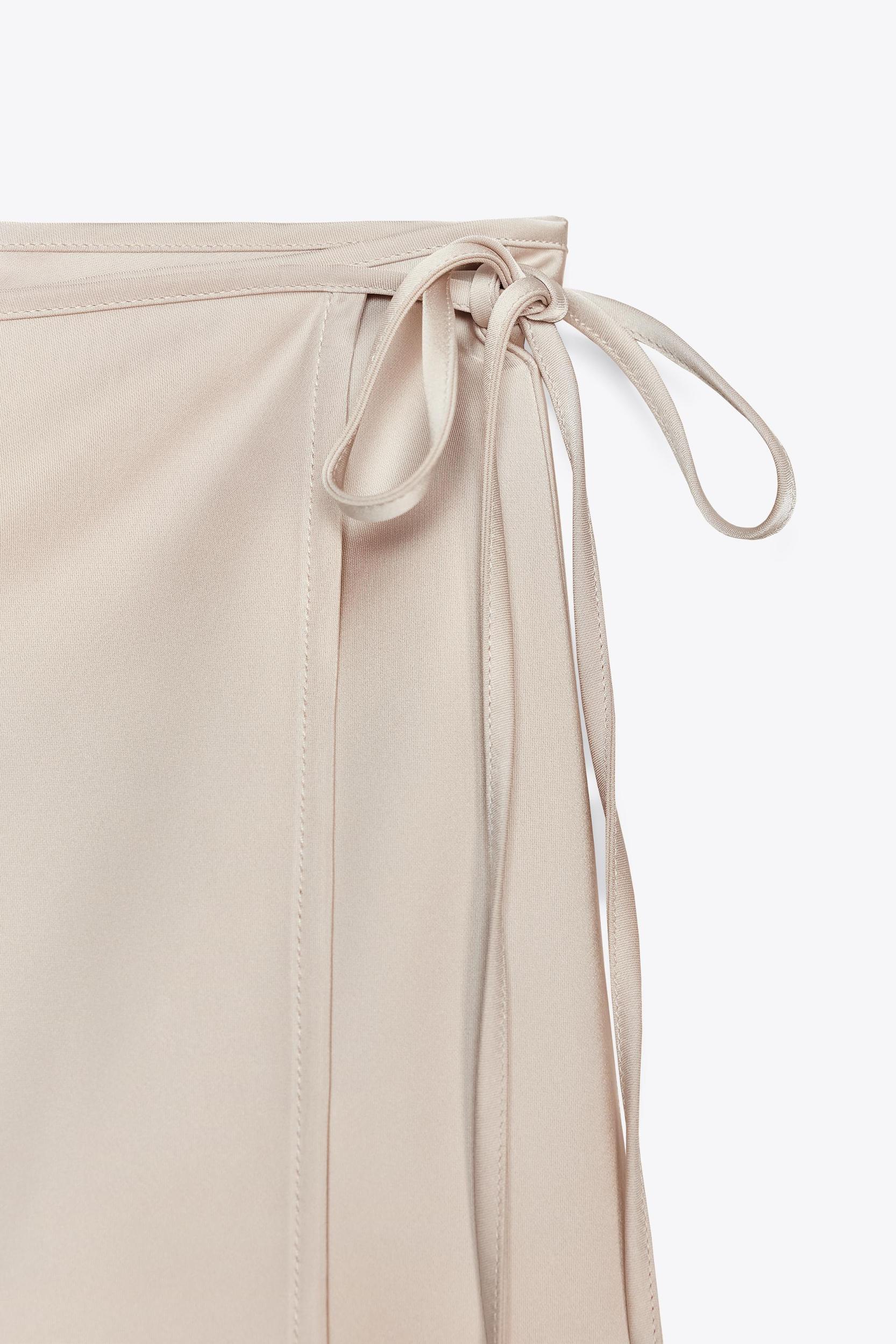 SATIN EFFECT PAREO SKIRT Product Image