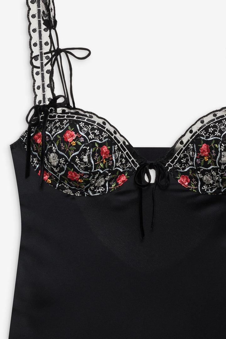 Loretta Slip Dress — Black Product Image