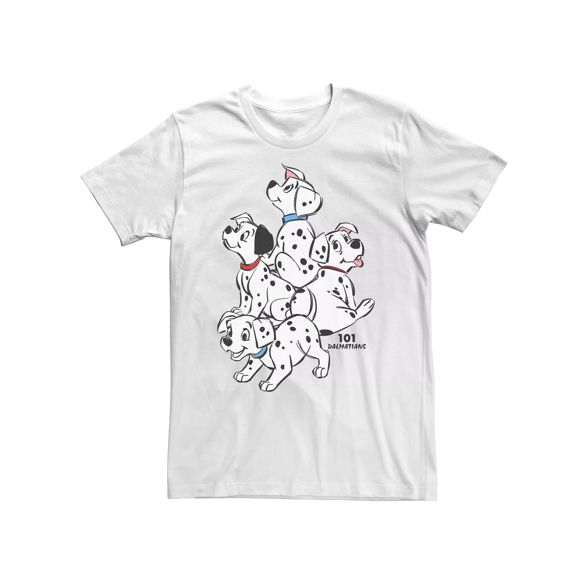 Big & Tall Disney 101 Dalmatians Group Shot Puppies Tee, Men's,  Product Image