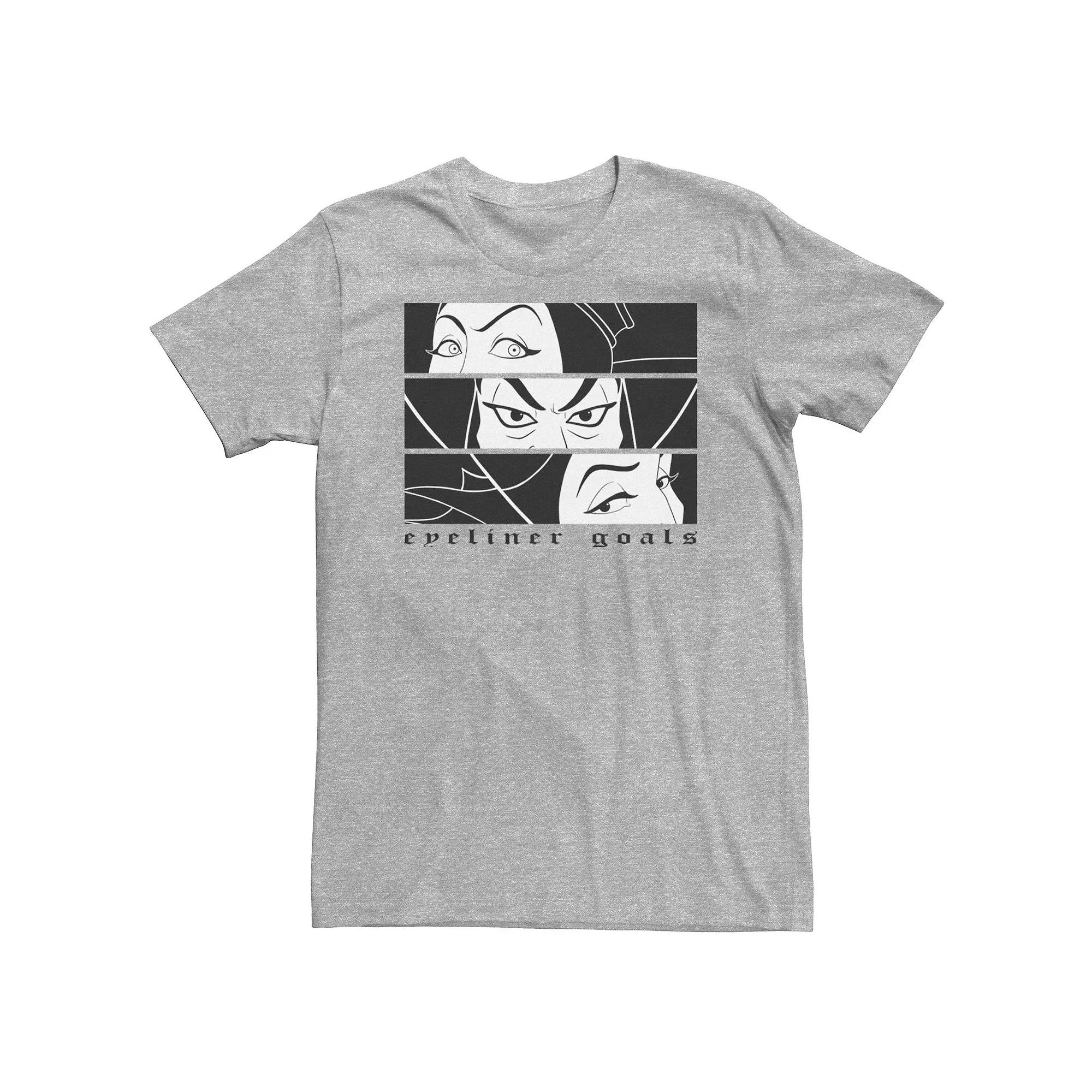 Big & Tall Disney Villains "Eyeliner Goals" Group Panels Tee, Men's,  Product Image