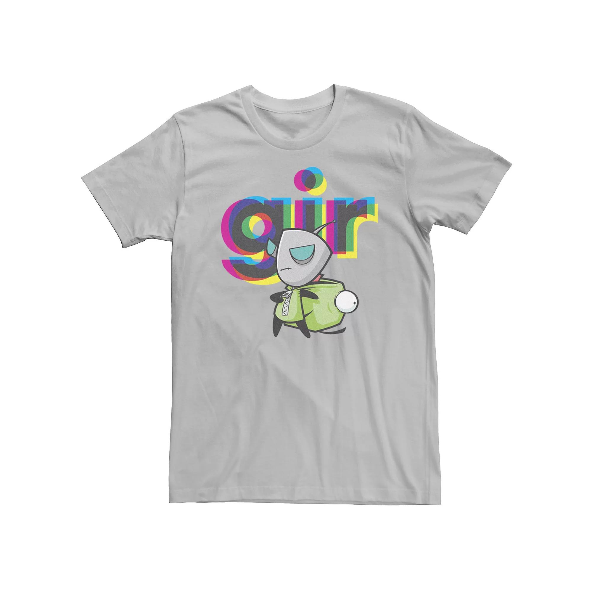 Men's Invader Zim Gir Costume Neon Over Lay Tee,  Product Image