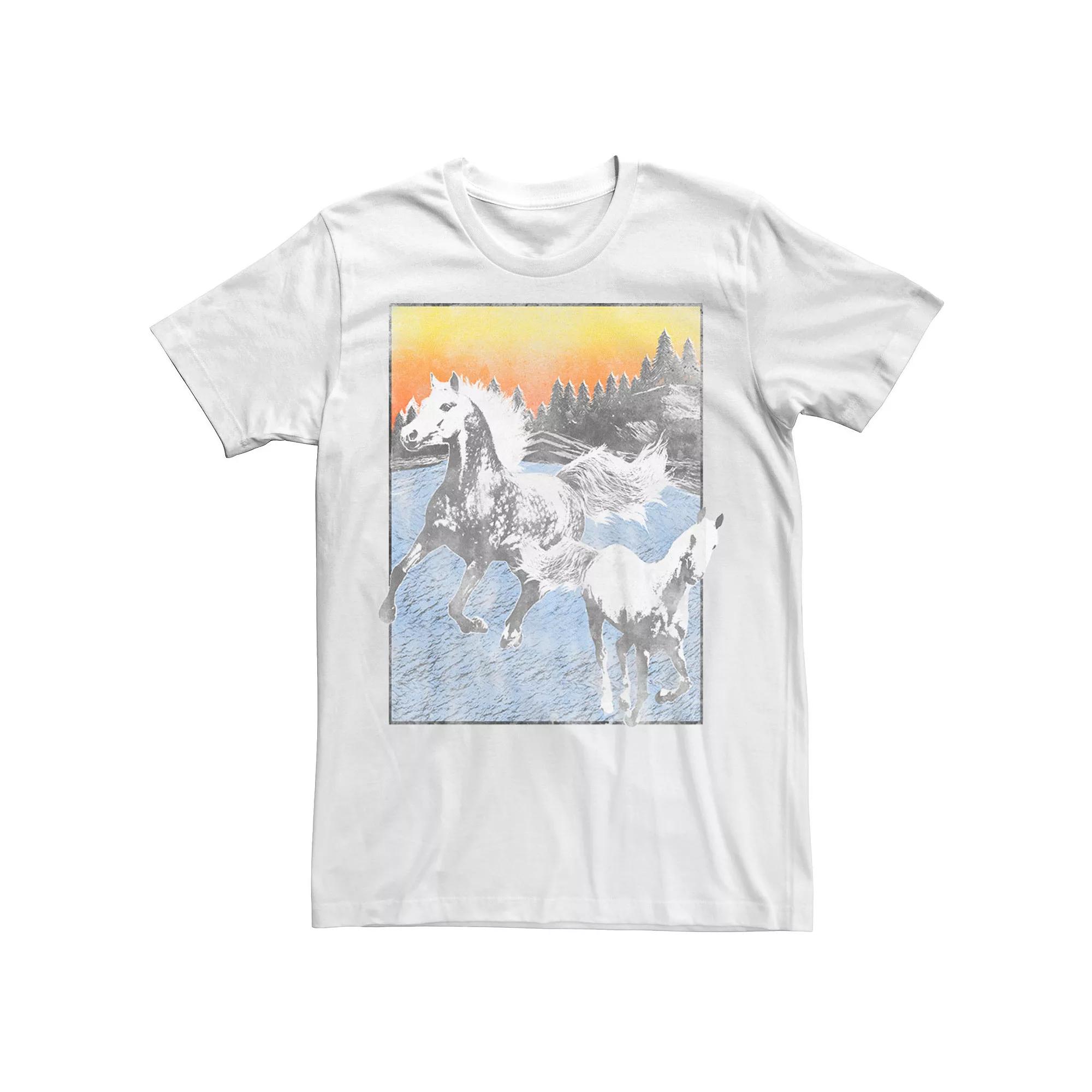 Men's White Horse Freedom Poster Tee,  Product Image