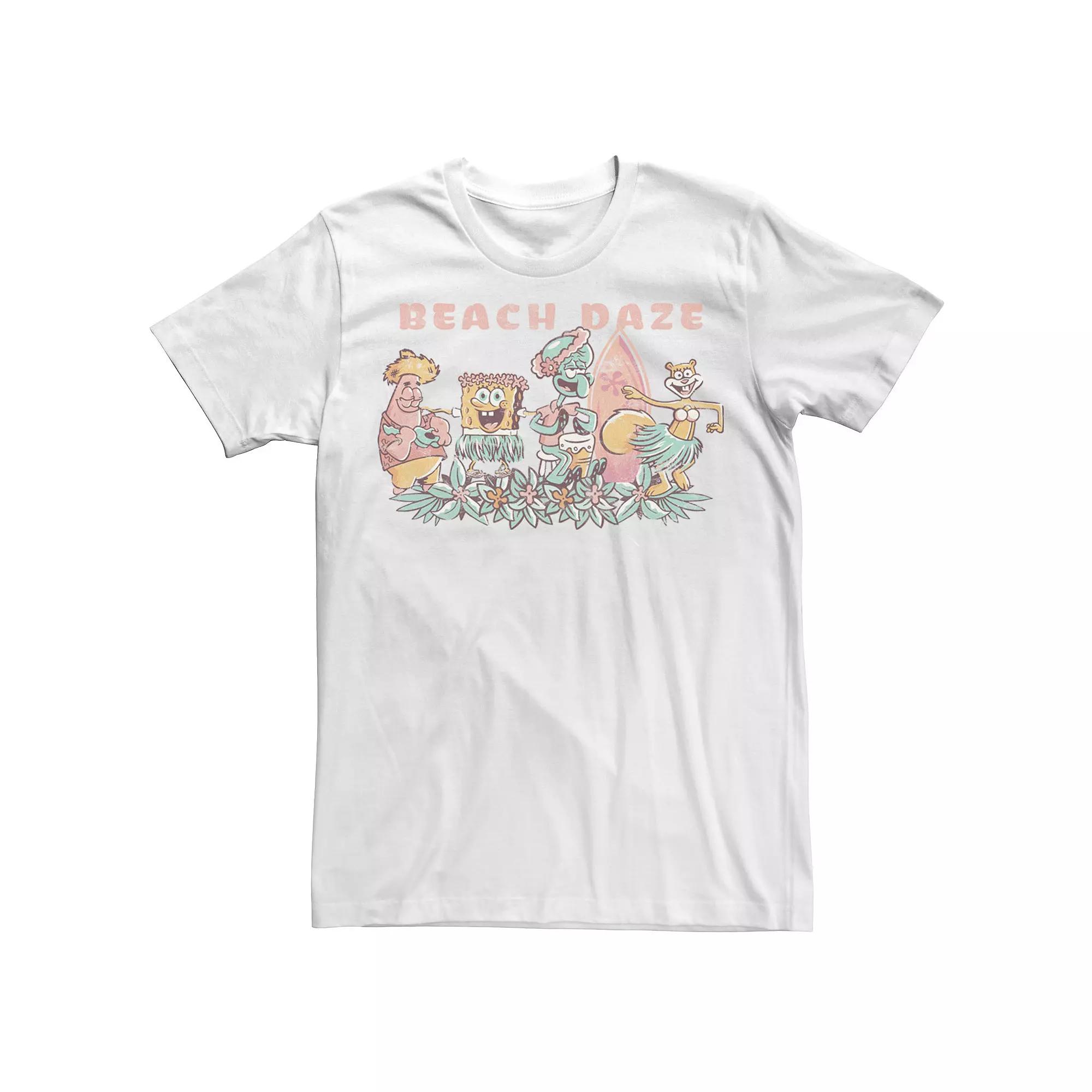 Big & Tall SpongeBob SquarePants Beach Daze Group Shot Tee, Men's,  Product Image