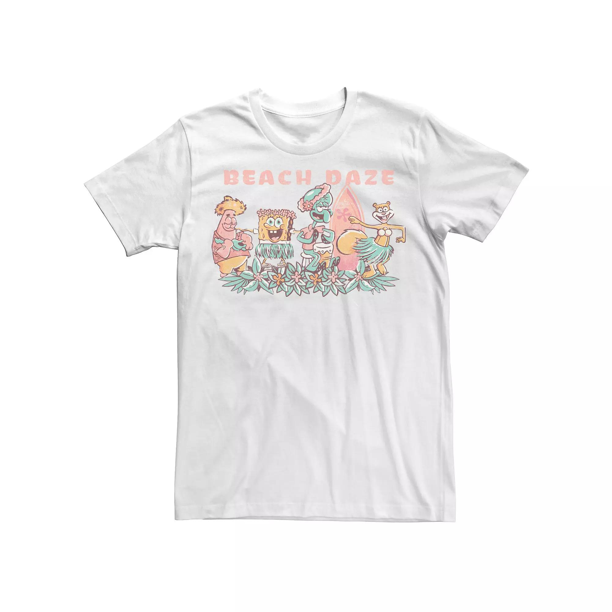 Big & Tall SpongeBob SquarePants Beach Daze Group Shot Tee, Men's,  Product Image