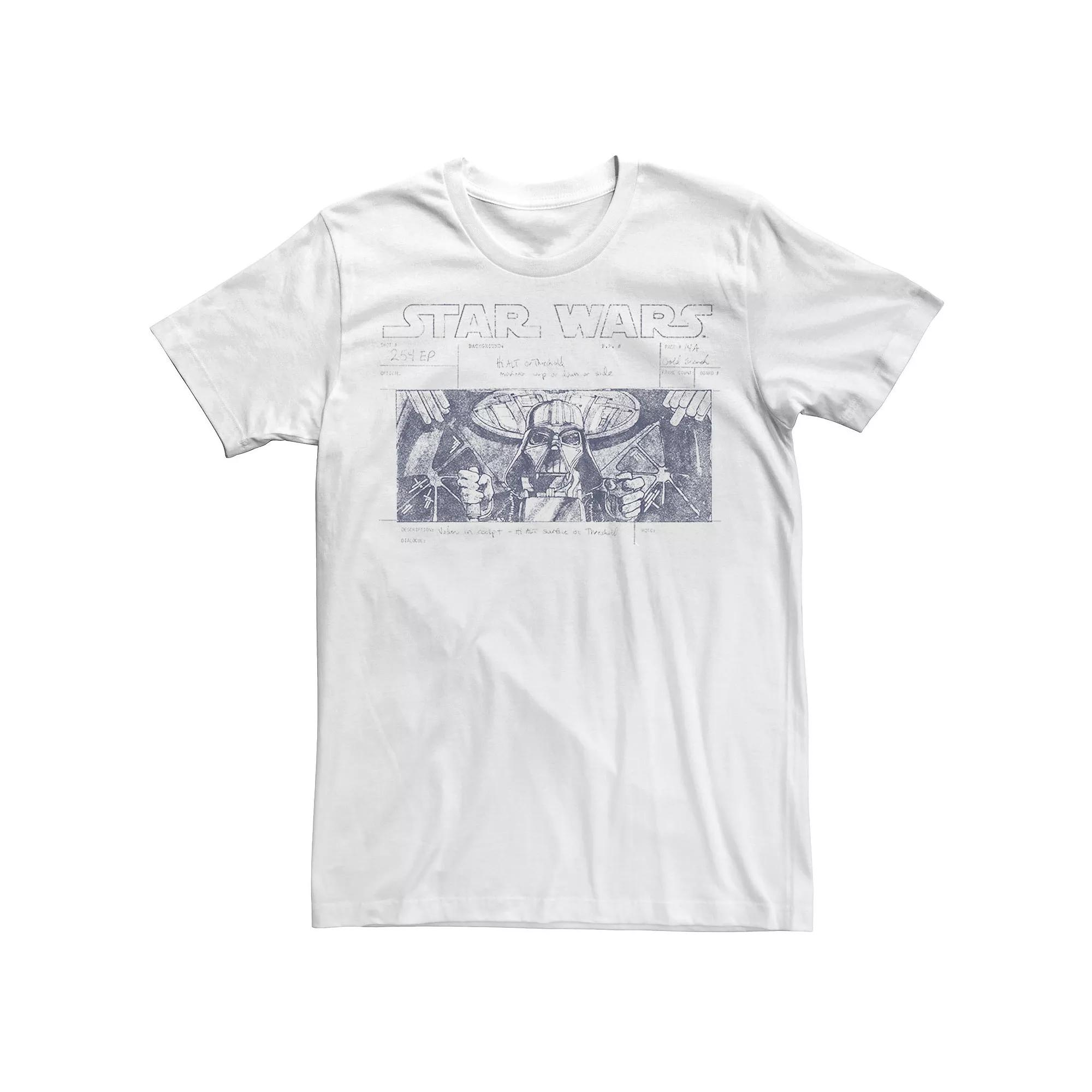 Men's Star Wars Darth Vader Ship Sketch Poster Tee,  Product Image