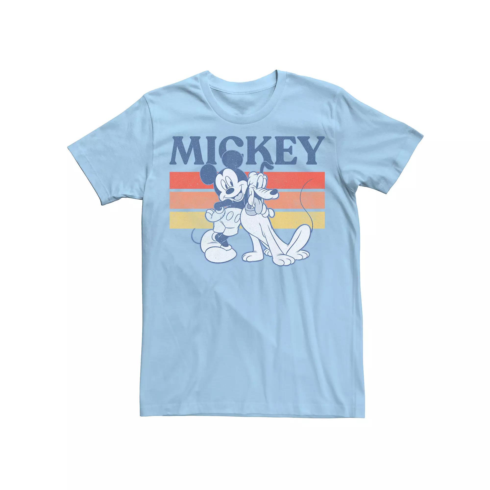 Disney's Mickey And Friends Mickey And Pluto Men's Retro Line Tee,  Product Image