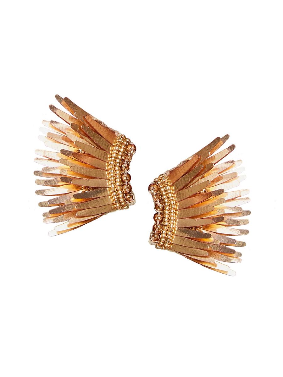 Womens Madeline Rose-Goldtone & Mixed-Media Mini Wing Earrings Product Image