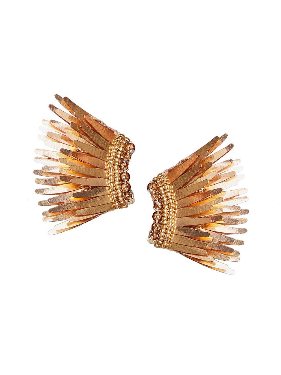 Womens Madeline Rose-Goldtone & Mixed-Media Mini Wing Earrings Product Image