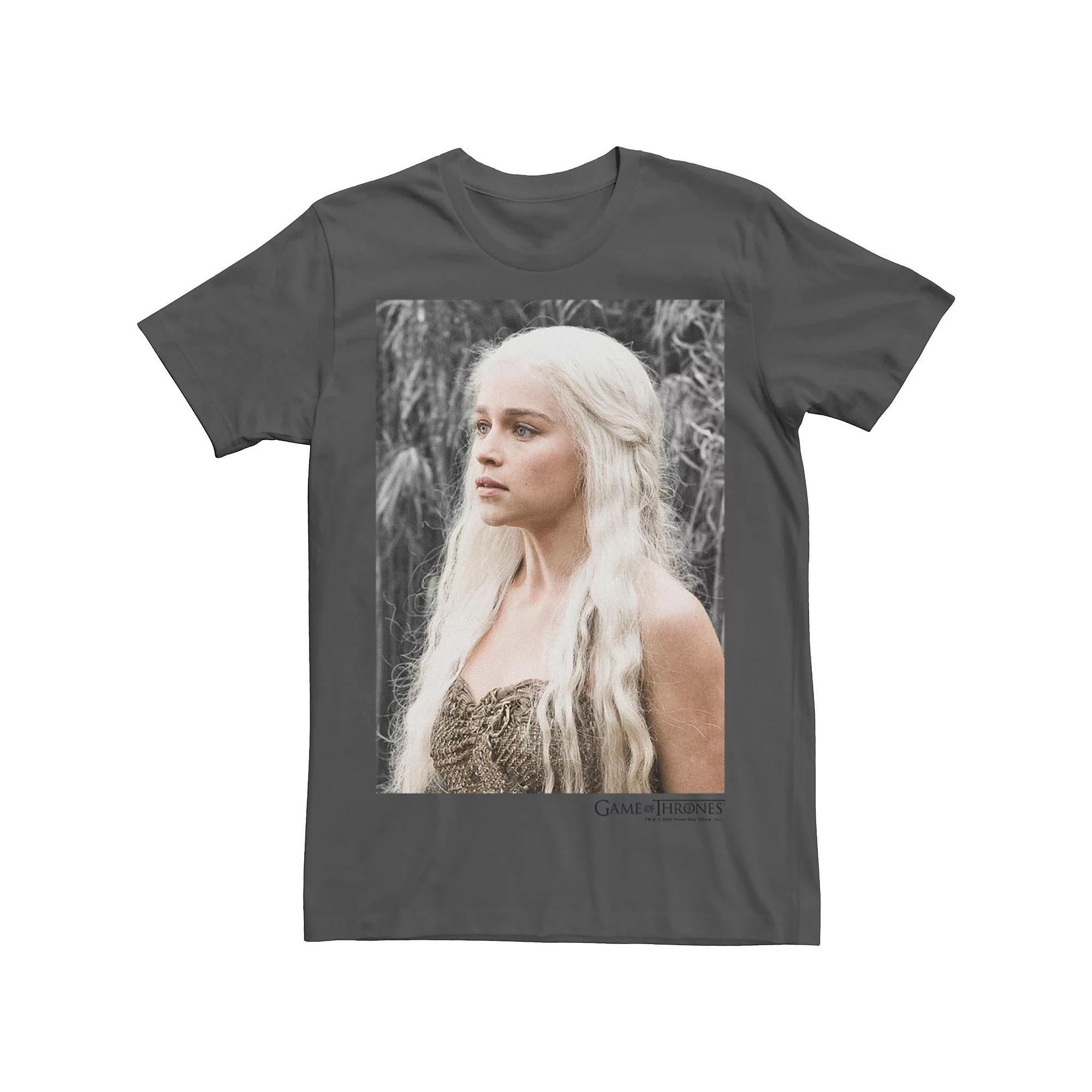 Men's Game Of Thrones Daenerys Targaryen Stare Portrait Tee, Size: XL, Grey Product Image