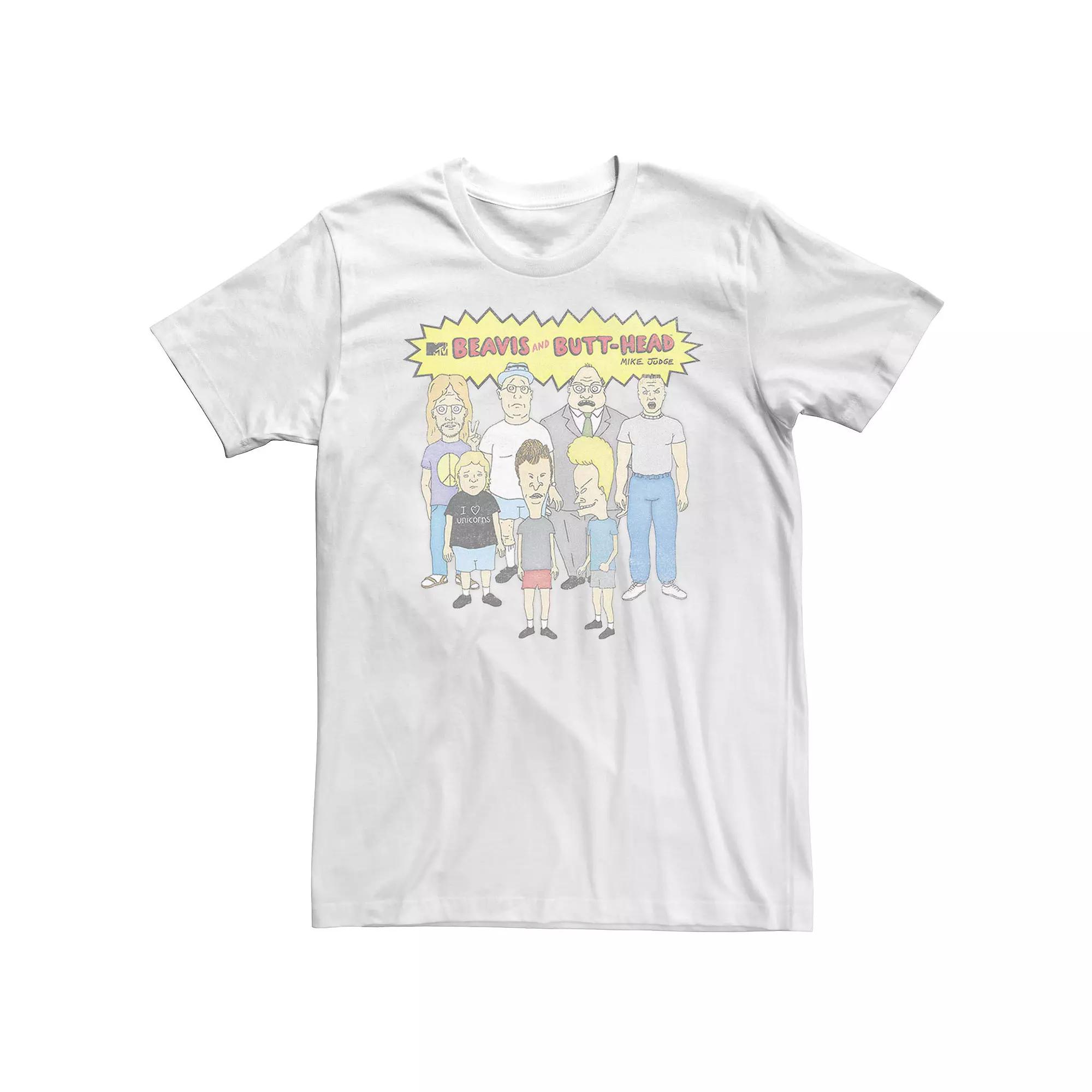 Men's Beavis And Butthead Logo Group Shot Short Sleeve Tee,  Product Image