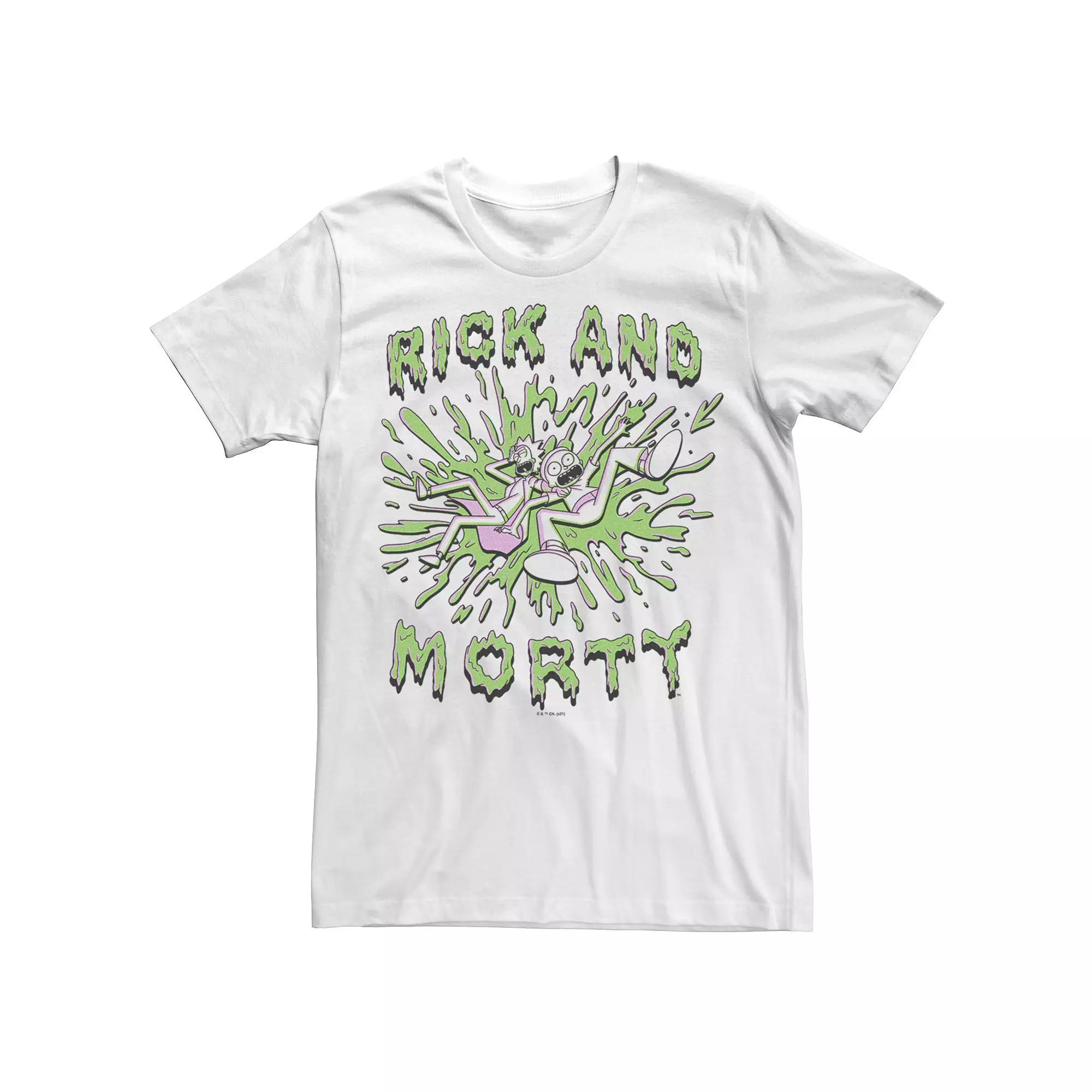 Men's Rick & Morty Dripping Slime Duo Portrait Tee,  Product Image